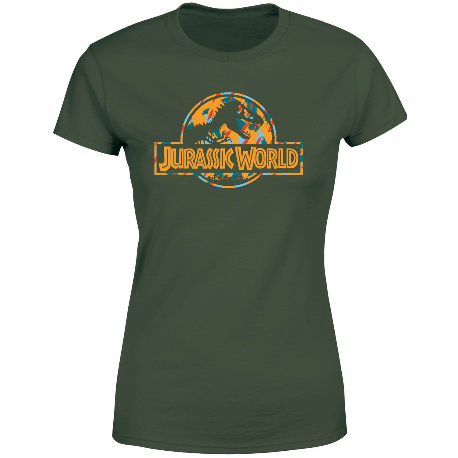 Jurassic Park Logo Tropical Women's T-Shirt - Green