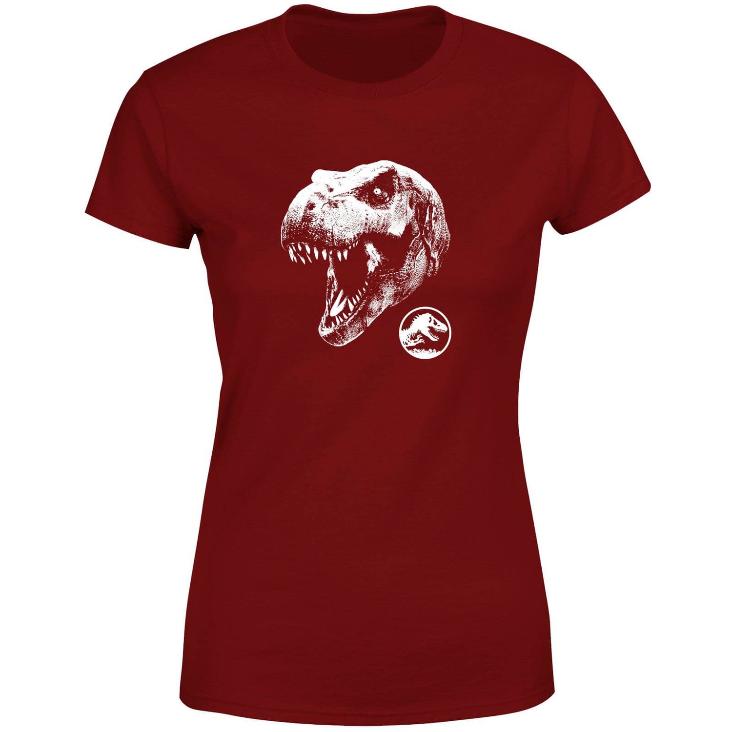Jurassic Park T Rex Women's T-Shirt - Burgundy