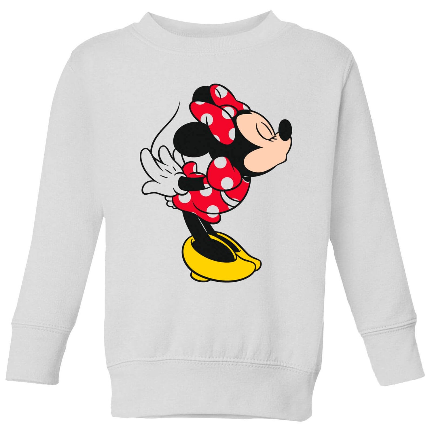 Disney Mickey Mouse Minnie Split Kiss Kids' Sweatshirt - White