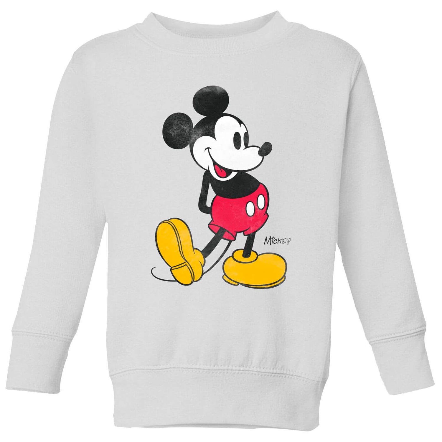 Disney Mickey Mouse Classic Kick Kids' Sweatshirt - White
