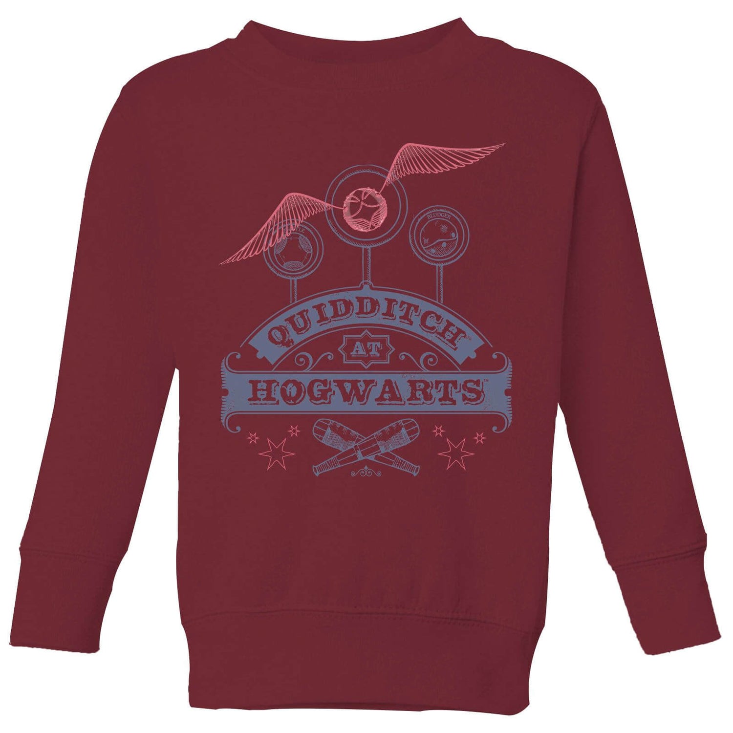 Harry Potter Quidditch At Hogwarts Kids' Sweatshirt - Burgundy