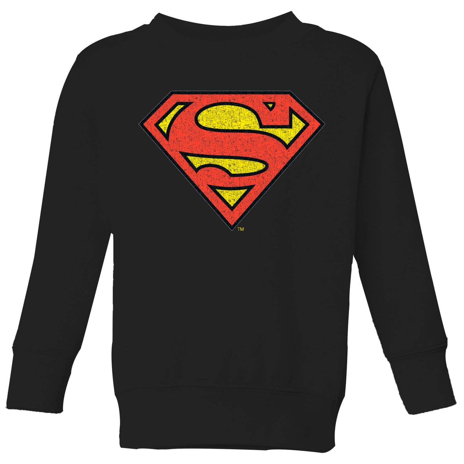 Official Superman Crackle Logo Kids' Sweatshirt - Black