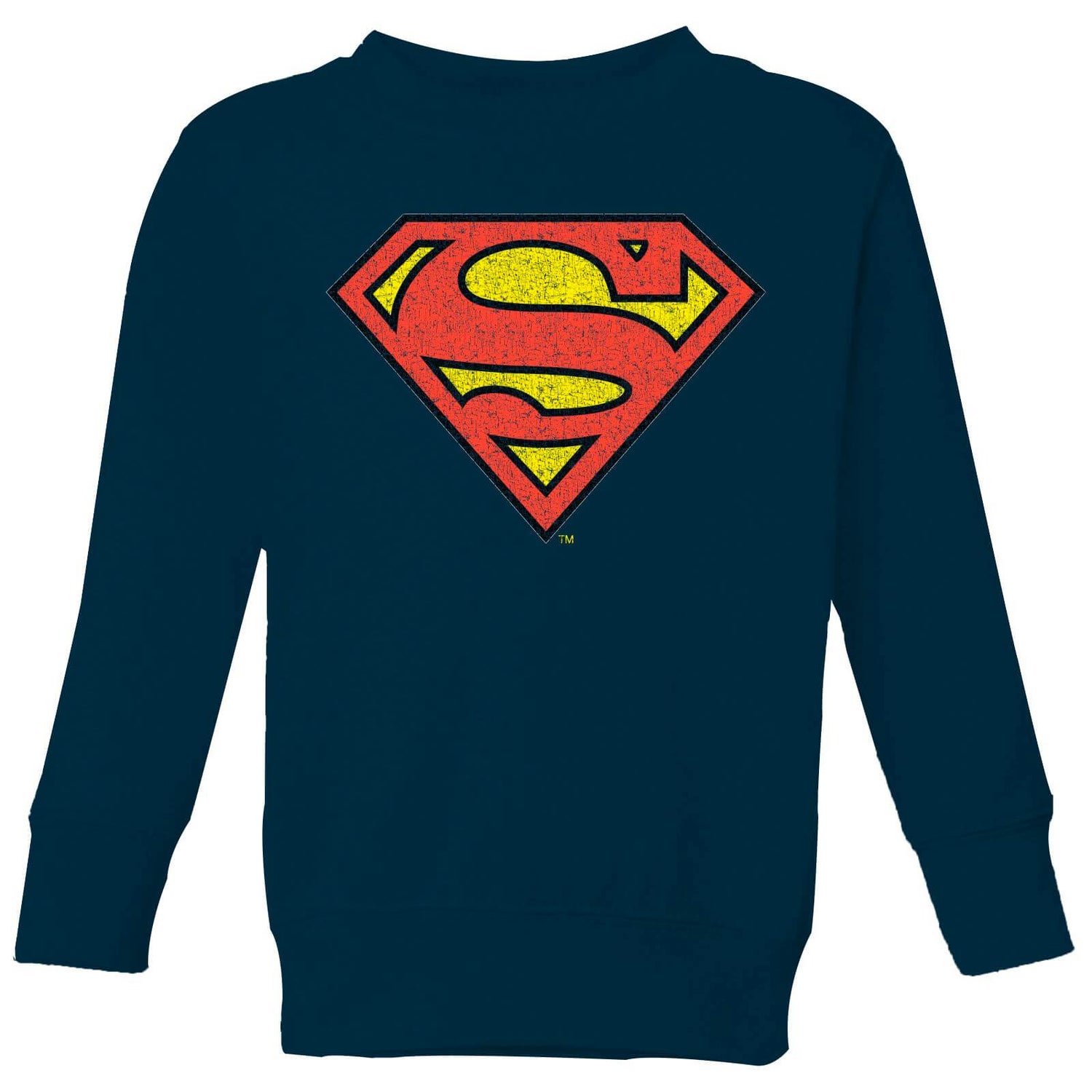Official Superman Crackle Logo Kids' Sweatshirt - Navy