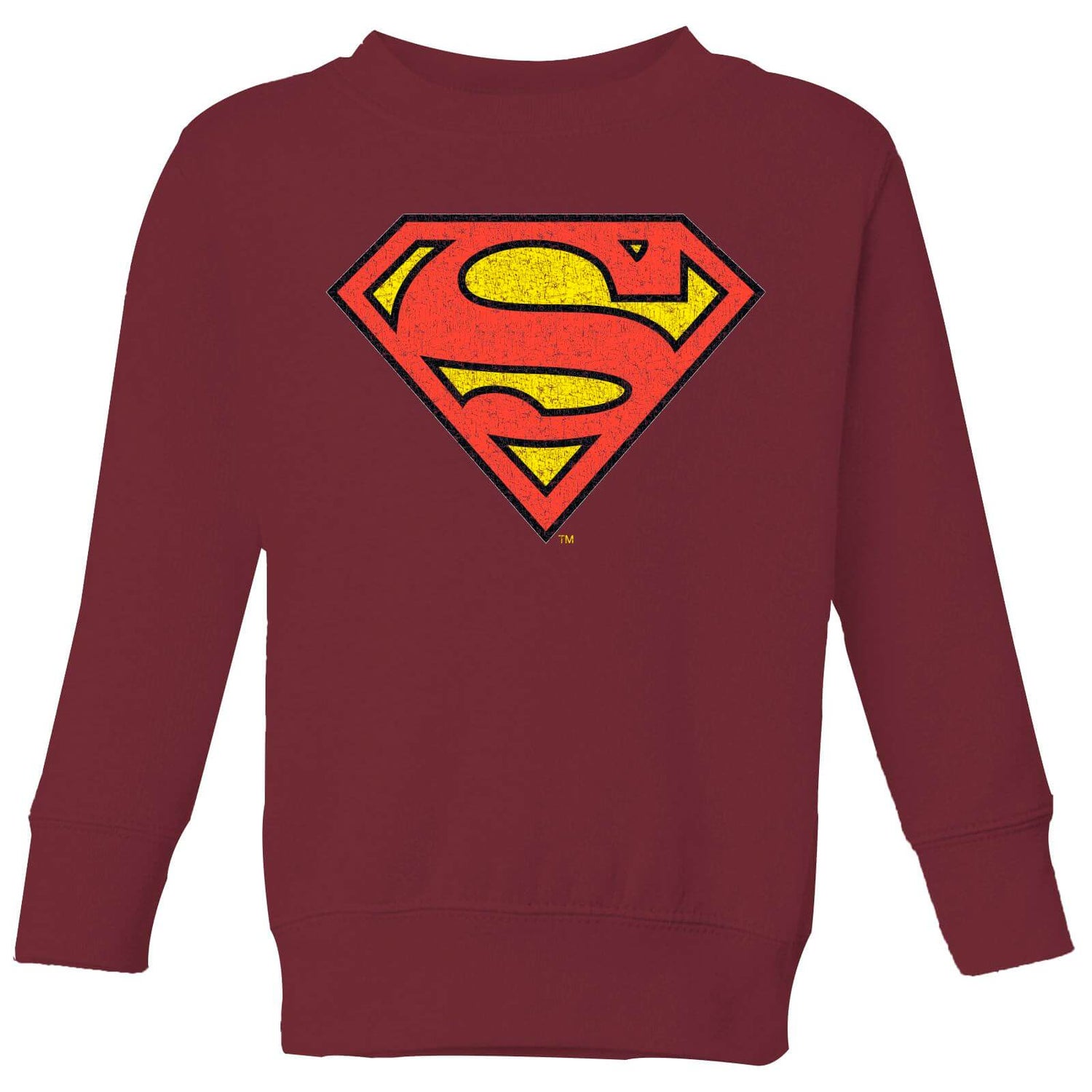 Official Superman Crackle Logo Kids' Sweatshirt - Burgundy