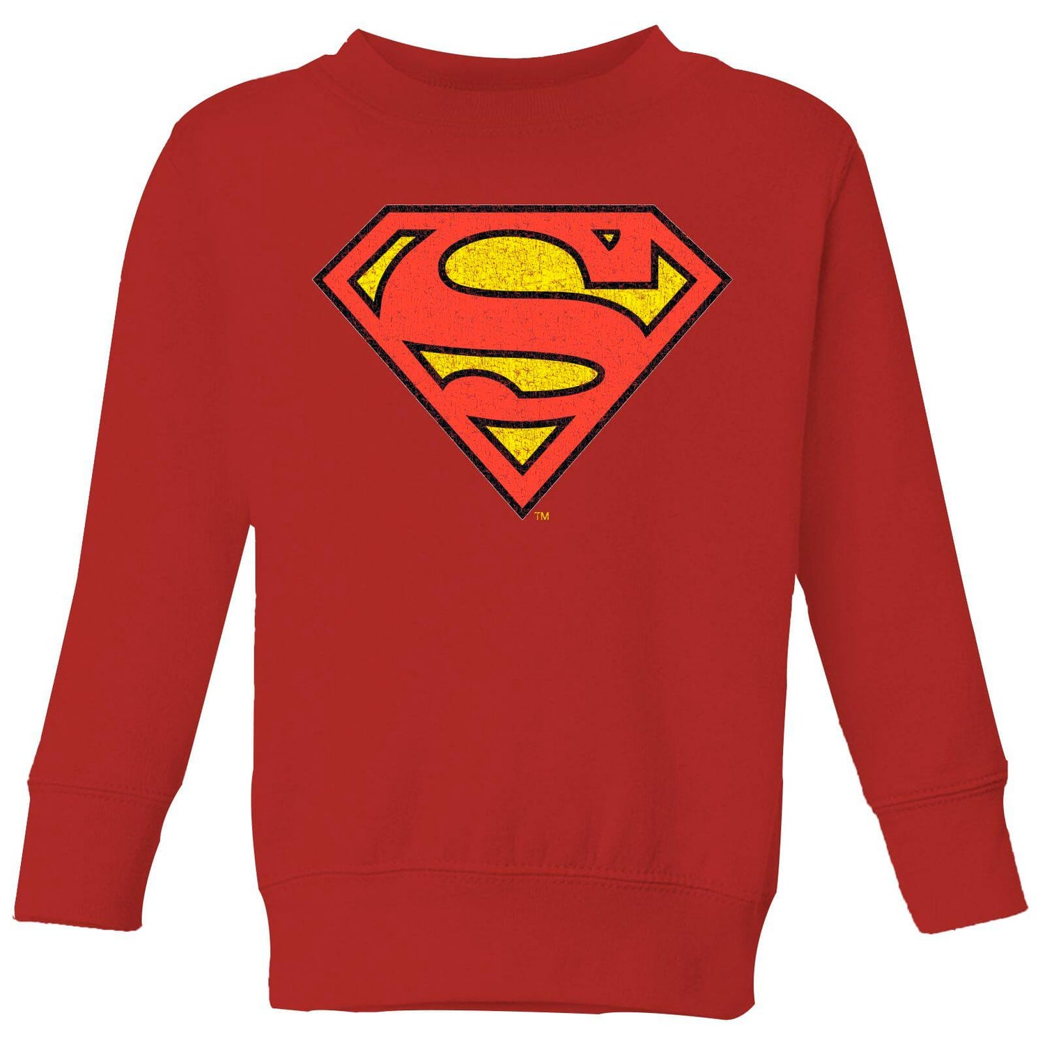 Official Superman Crackle Logo Kids' Sweatshirt - Red