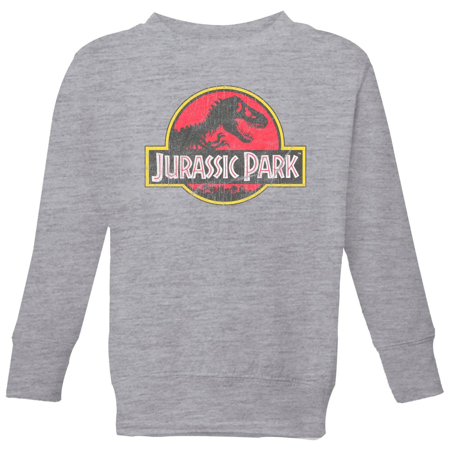 Jurassic Park Logo Vintage Kids' Sweatshirt - Grey