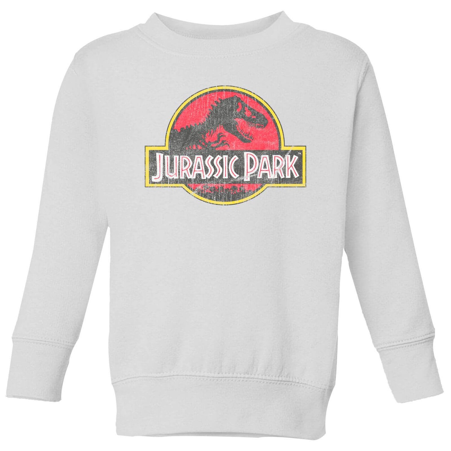Jurassic Park Logo Vintage Kids' Sweatshirt - White