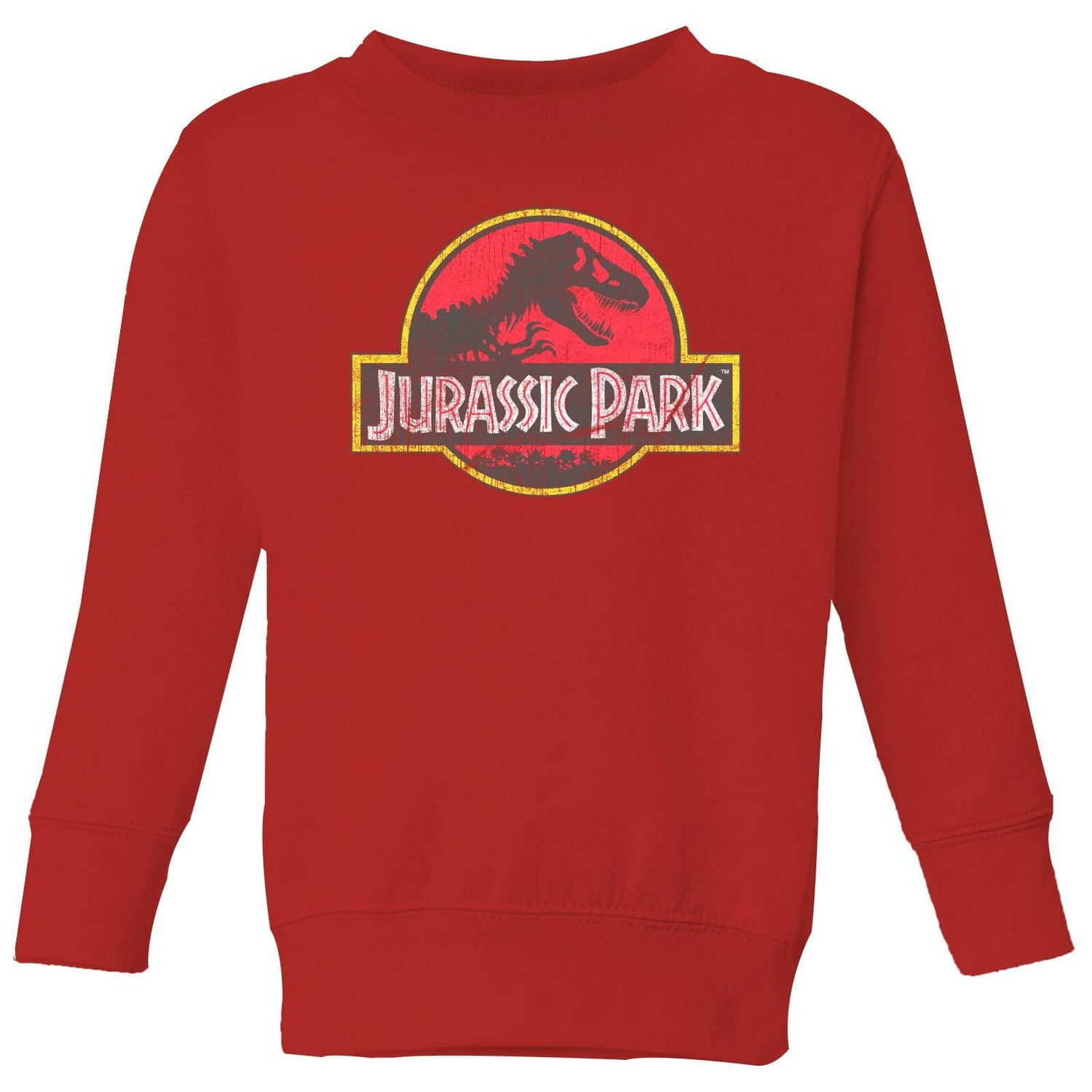 Jurassic Park Logo Vintage Kids' Sweatshirt - Red