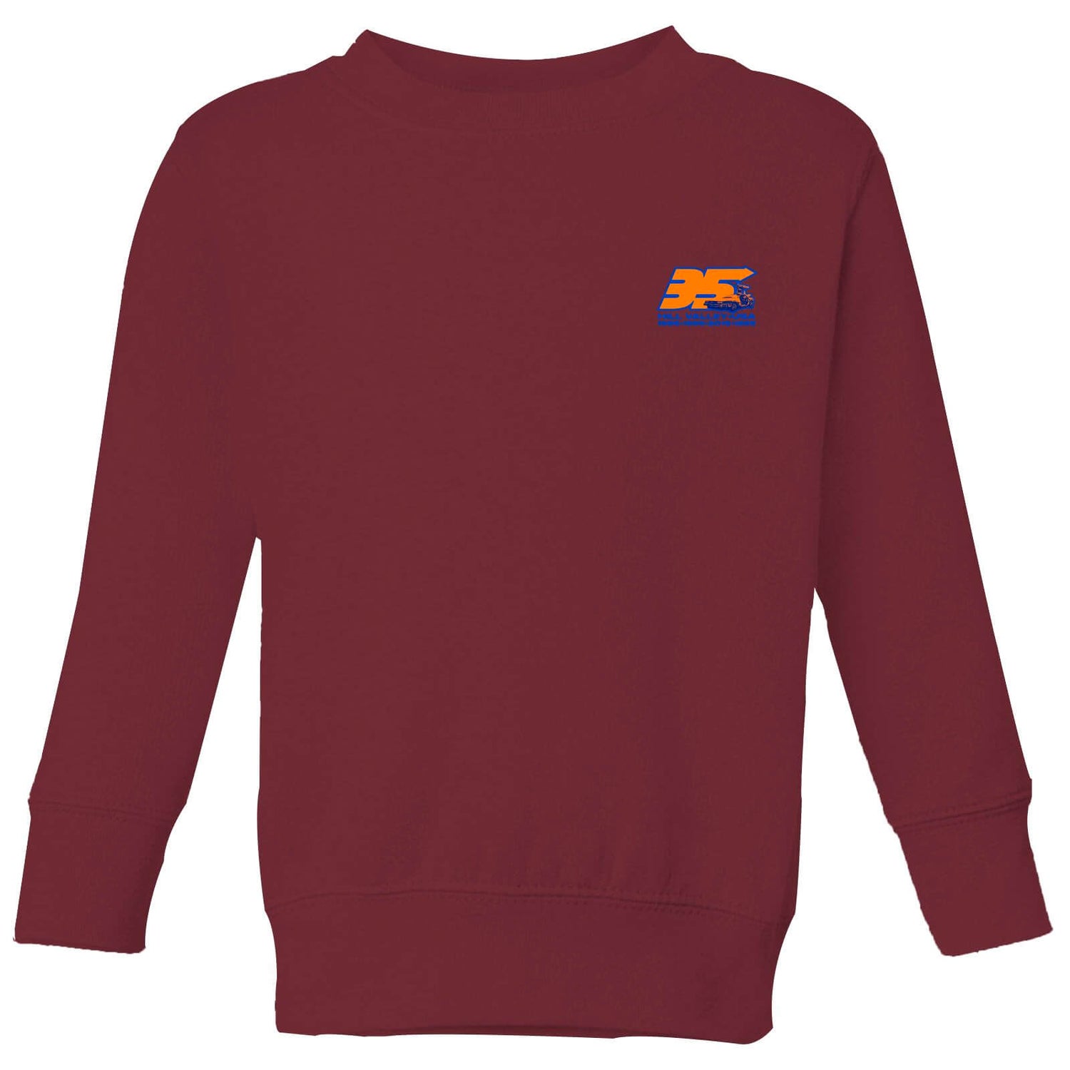 Back To The Future 35 Hill Valley Front Kids' Sweatshirt - Burgundy