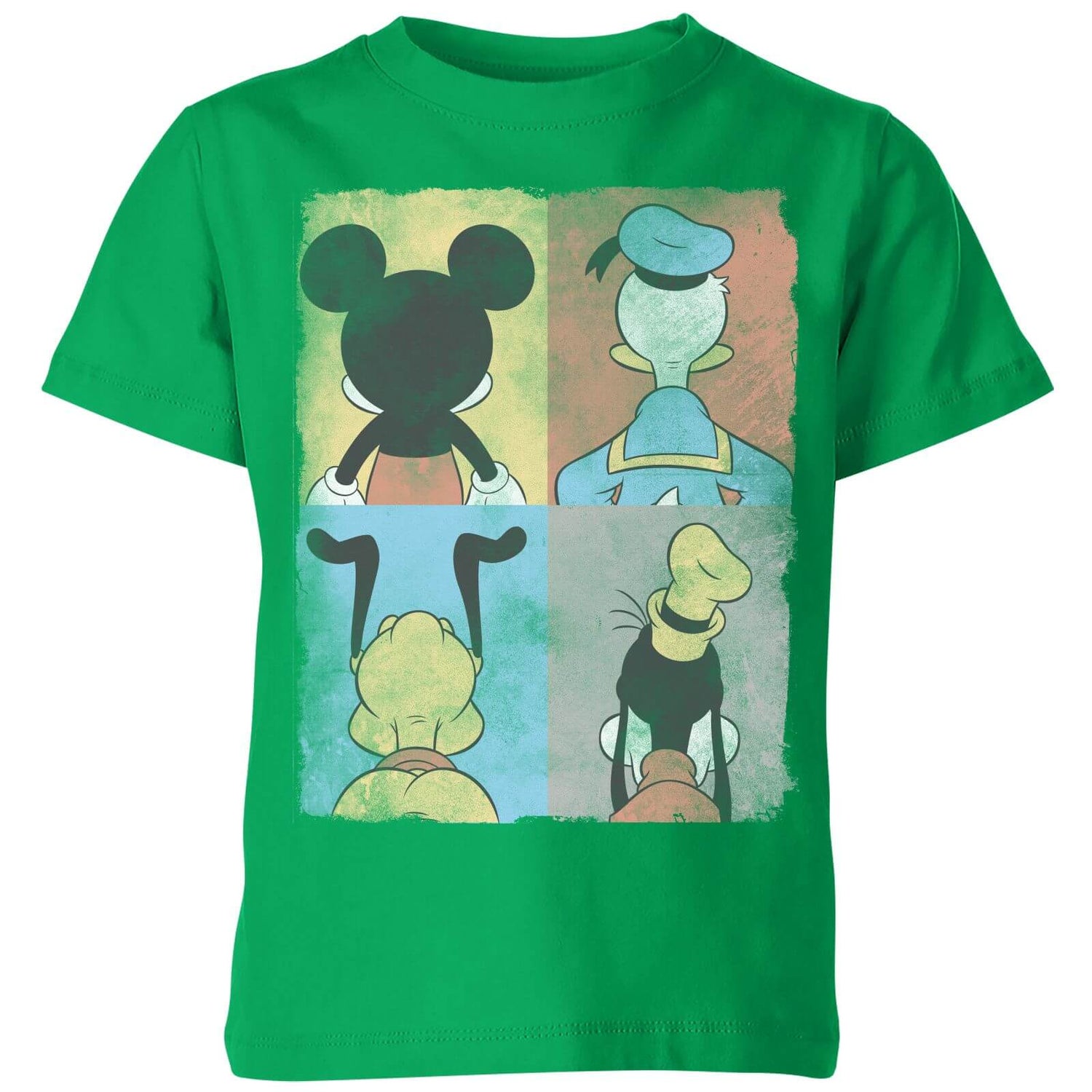 Disney Donald Duck Mickey Mouse Pluto Goofy Tiles Kids' T-Shirt - Green