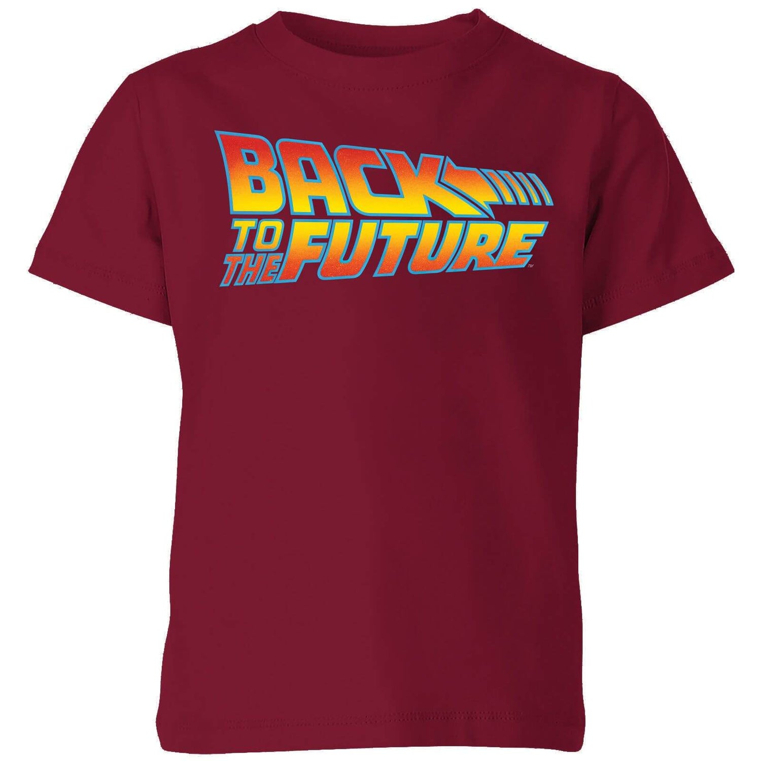 Back To The Future Classic Logo Kids' T-Shirt - Burgundy