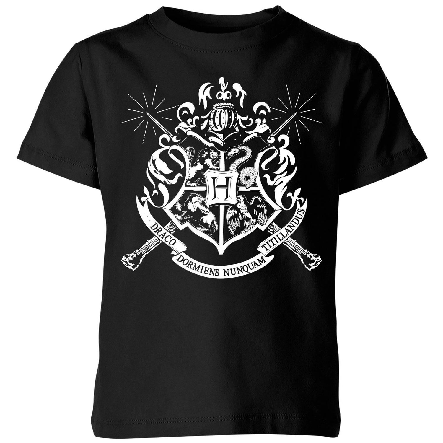 Harry Potter Hogwarts House Crest Kids' T-Shirt - Black
