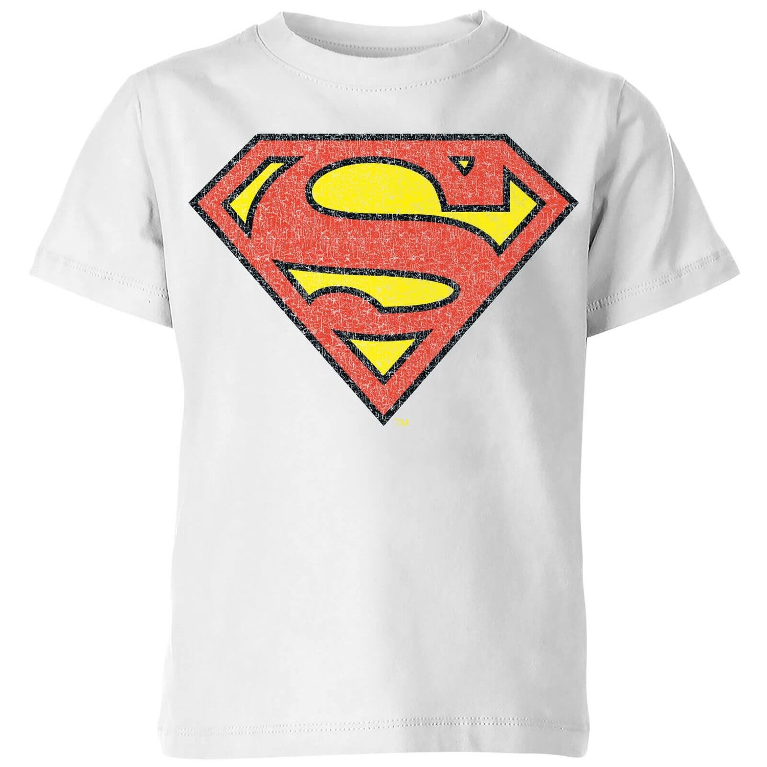Official Superman Crackle Logo Kids' T-Shirt - White