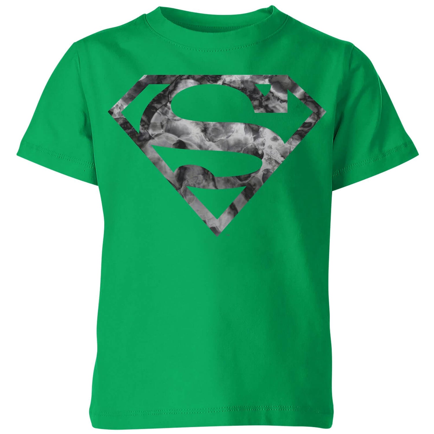 Marble Superman Logo Kids' T-Shirt - Green