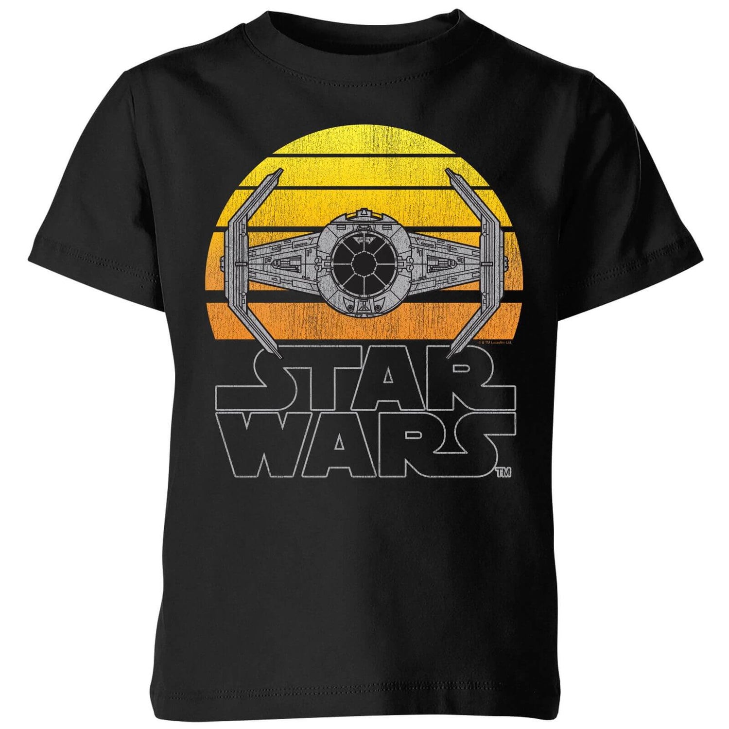 Star Wars Classic Sunset Tie Kids' T-Shirt - Black