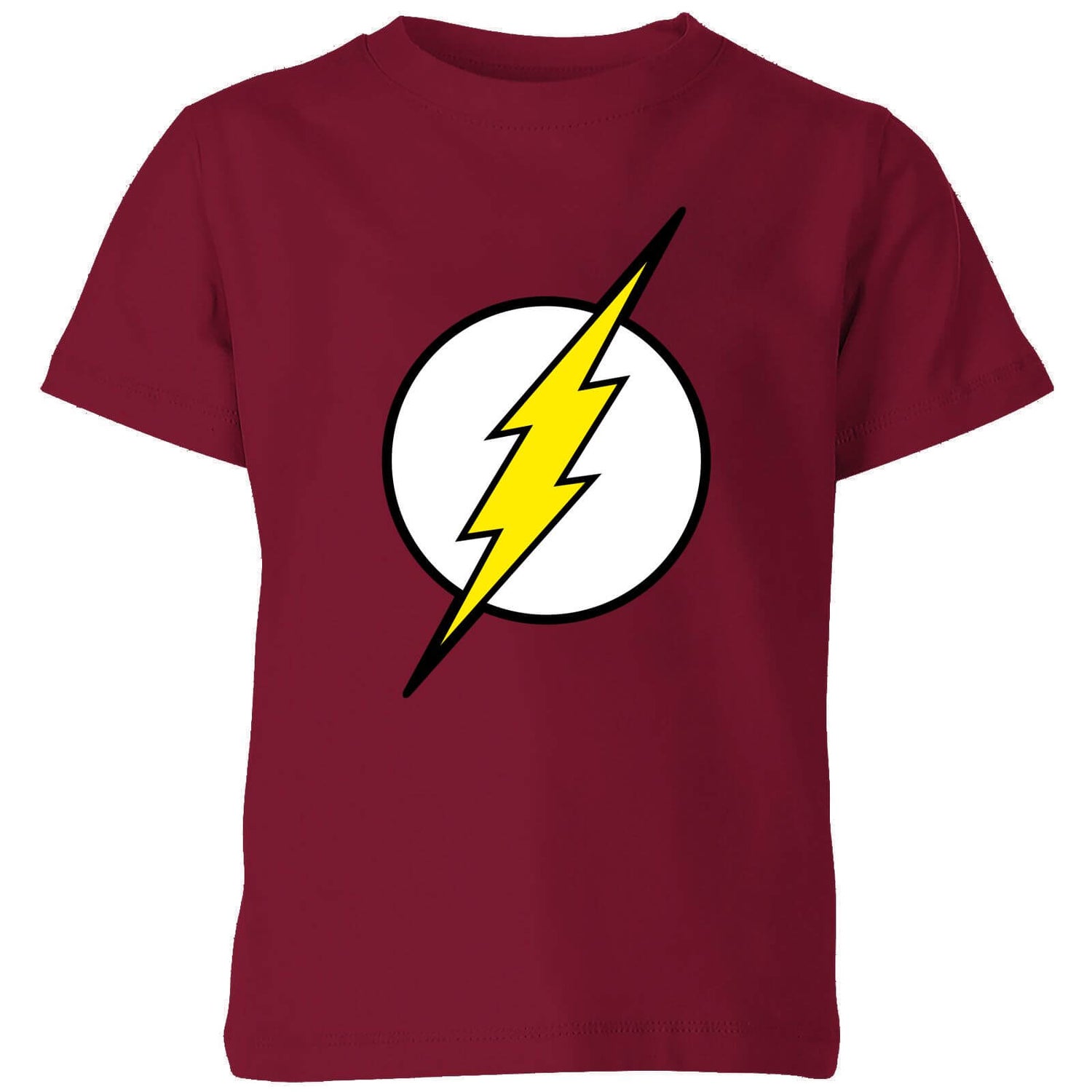 Justice League Flash Logo Kids' T-Shirt - Burgundy