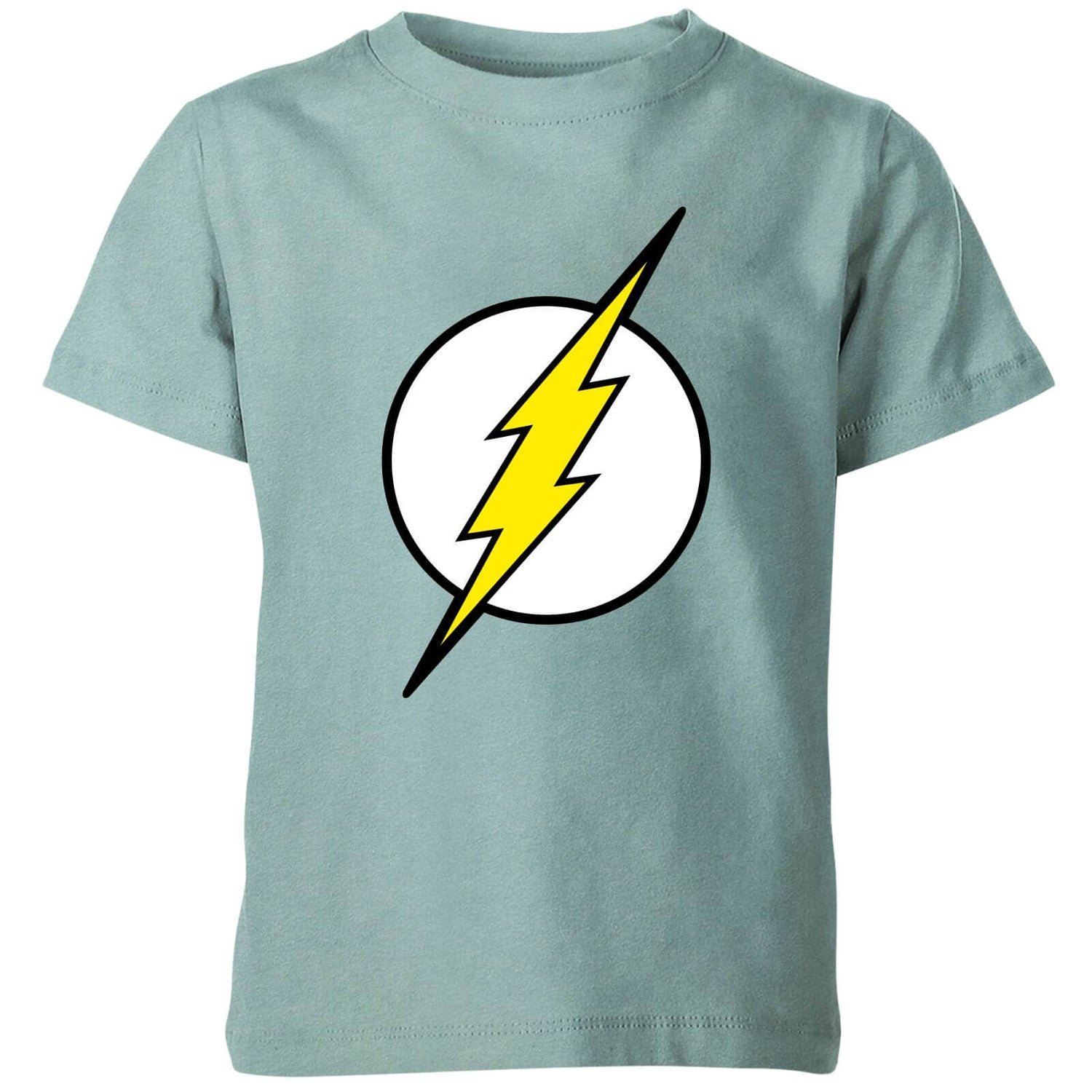 Justice League Flash Logo Kids' T-Shirt - Mint Acid Wash