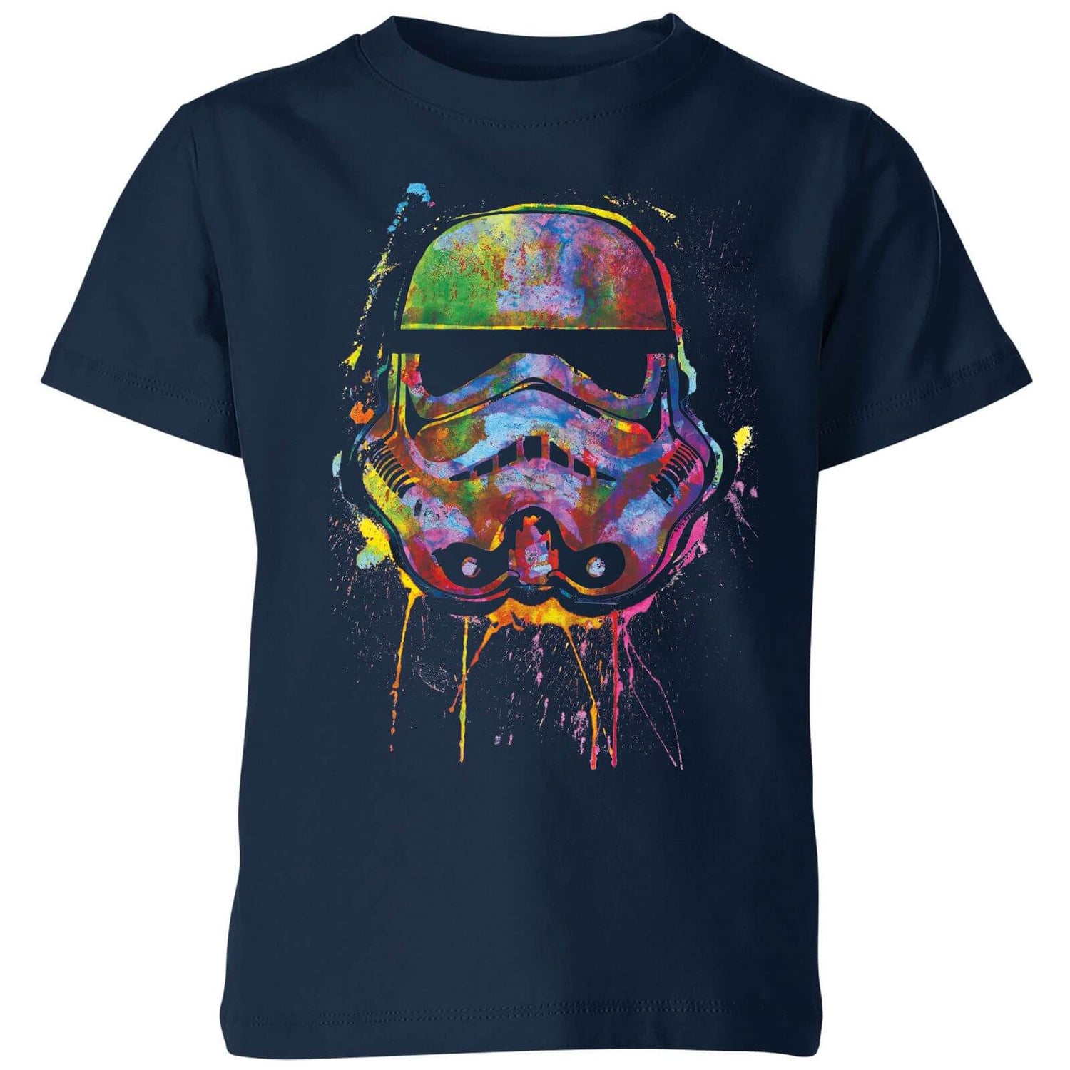 Star Wars Paint Splat Stormtrooper Kids' T-Shirt - Navy