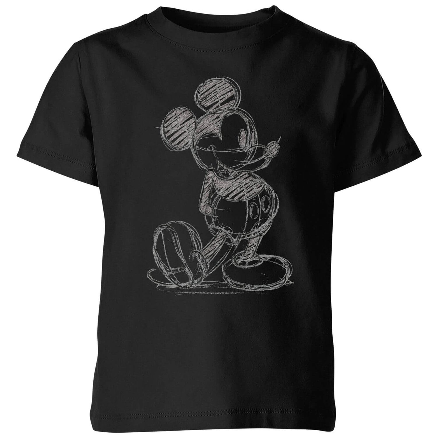 Disney Mickey Mouse Sketch Kids' T-Shirt - Black