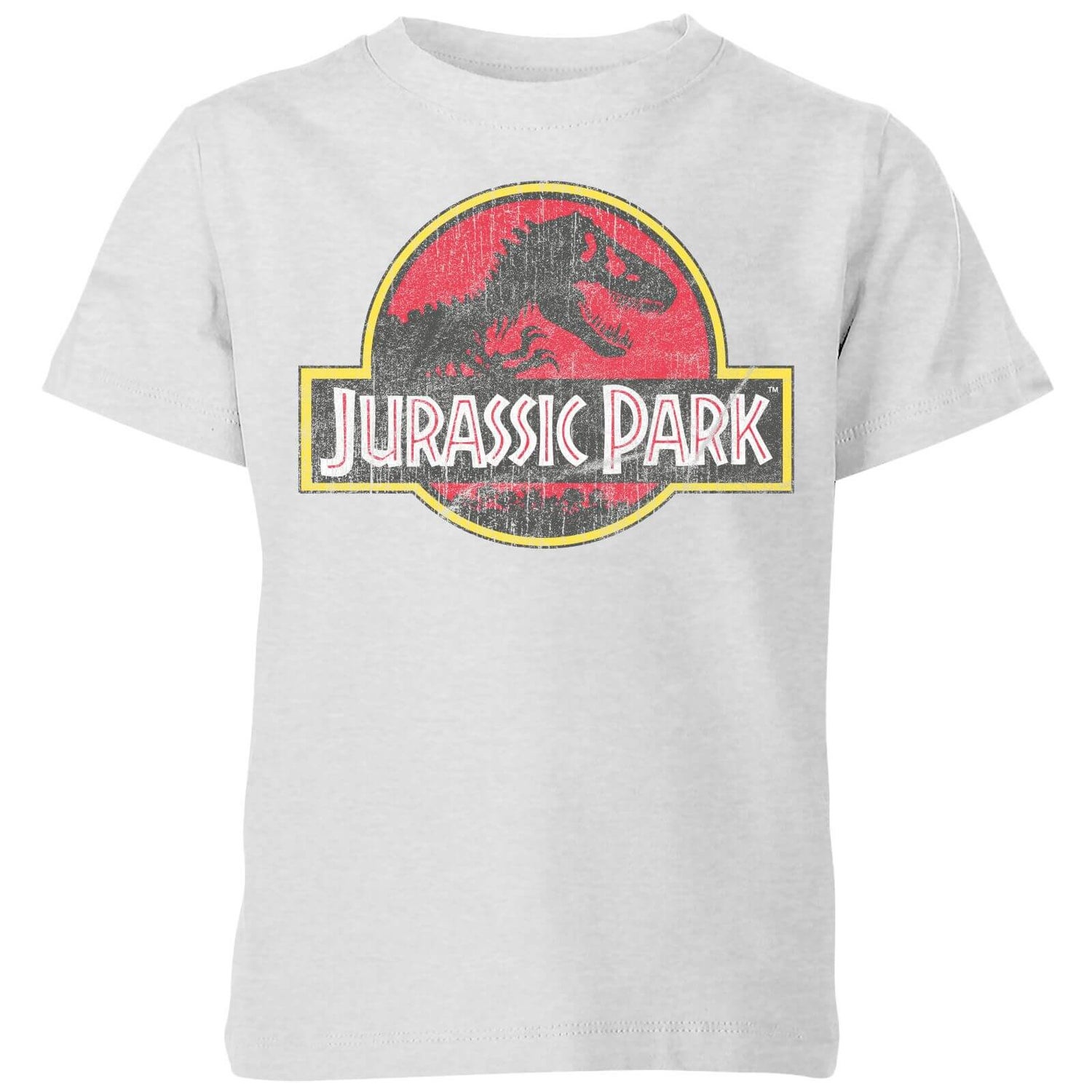 Jurassic Park Logo Vintage Kids' T-Shirt - Grey
