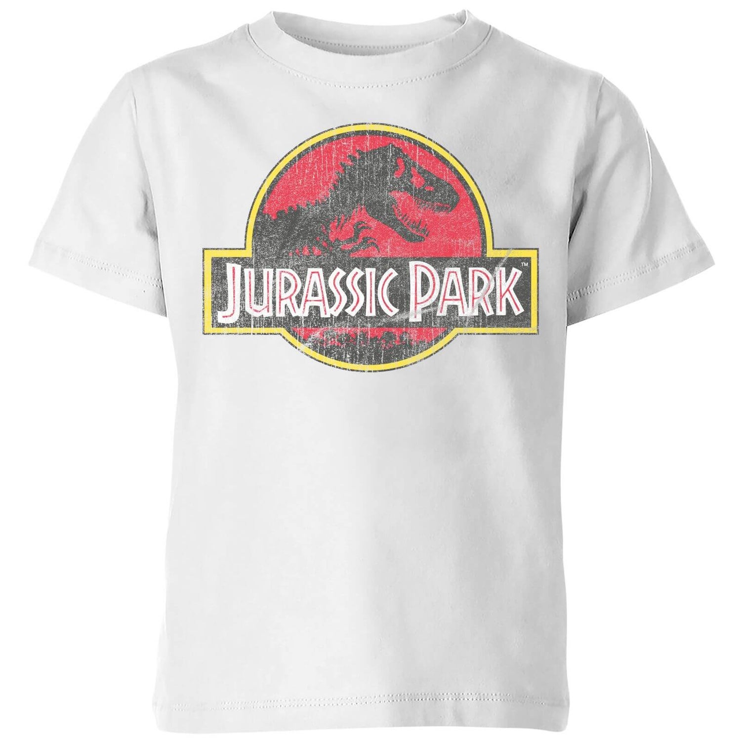 Jurassic Park Logo Vintage Kids' T-Shirt - White