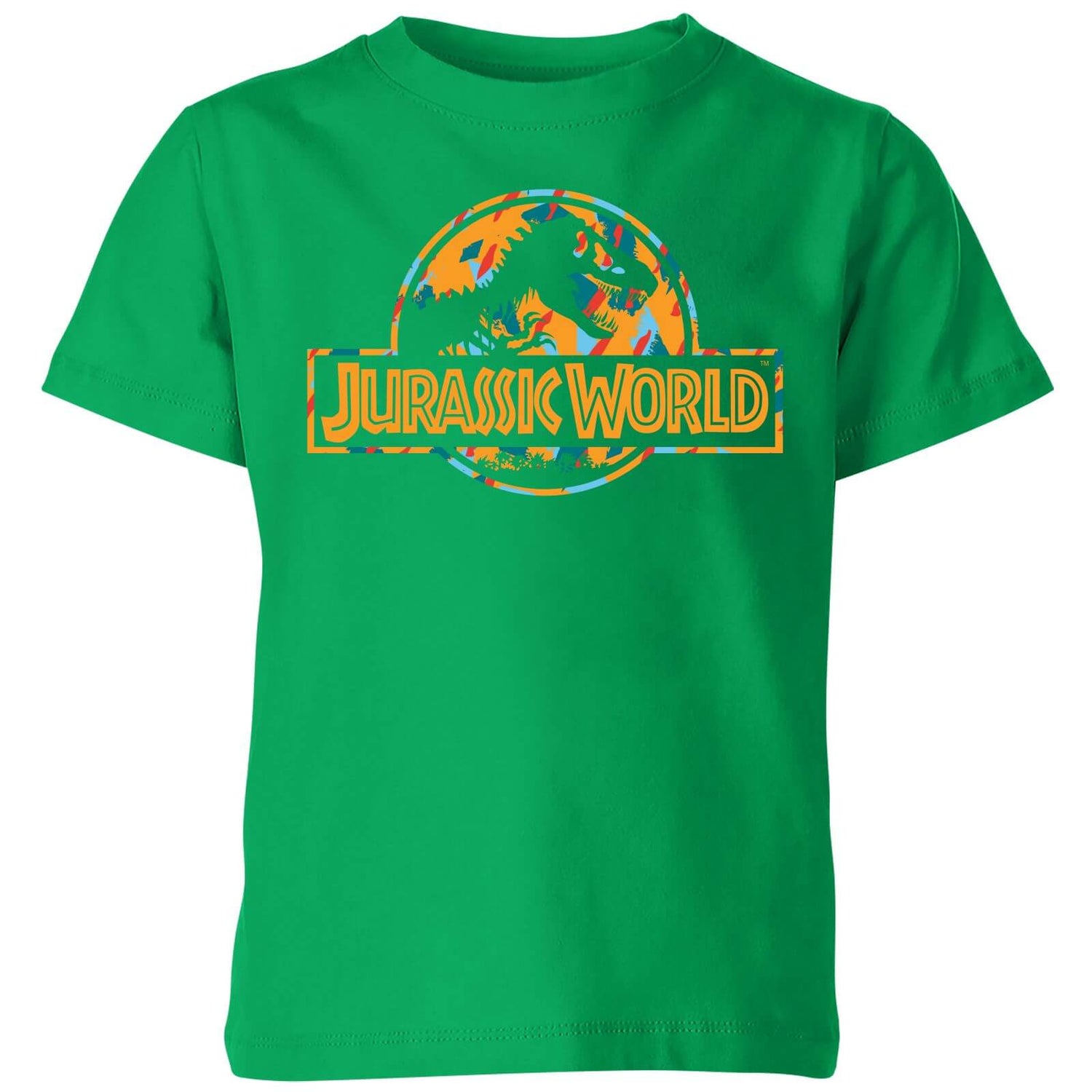 Jurassic Park Logo Tropical Kids' T-Shirt - Green