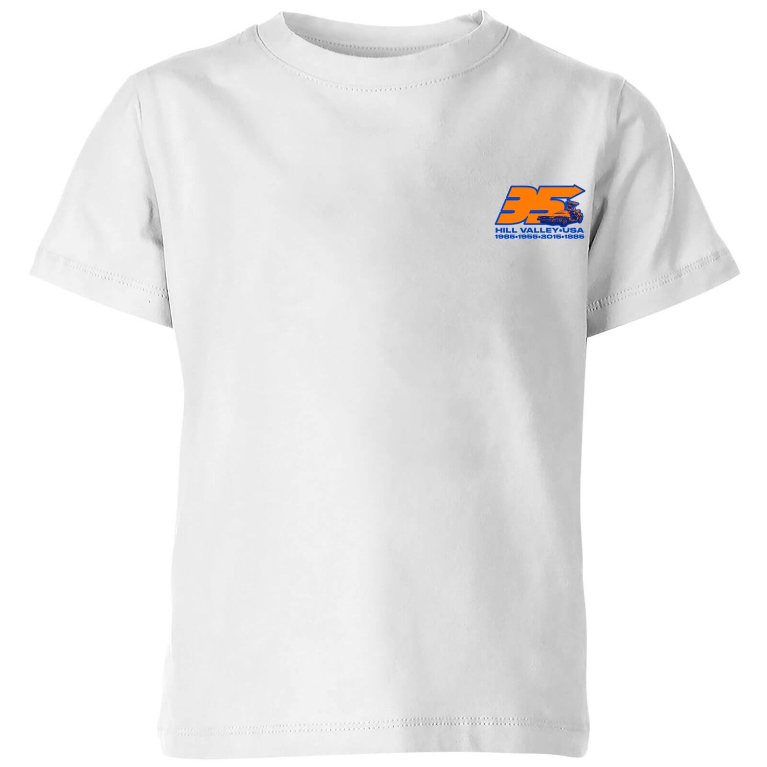 Back To The Future 35 Hill Valley Front Kids' T-Shirt - White