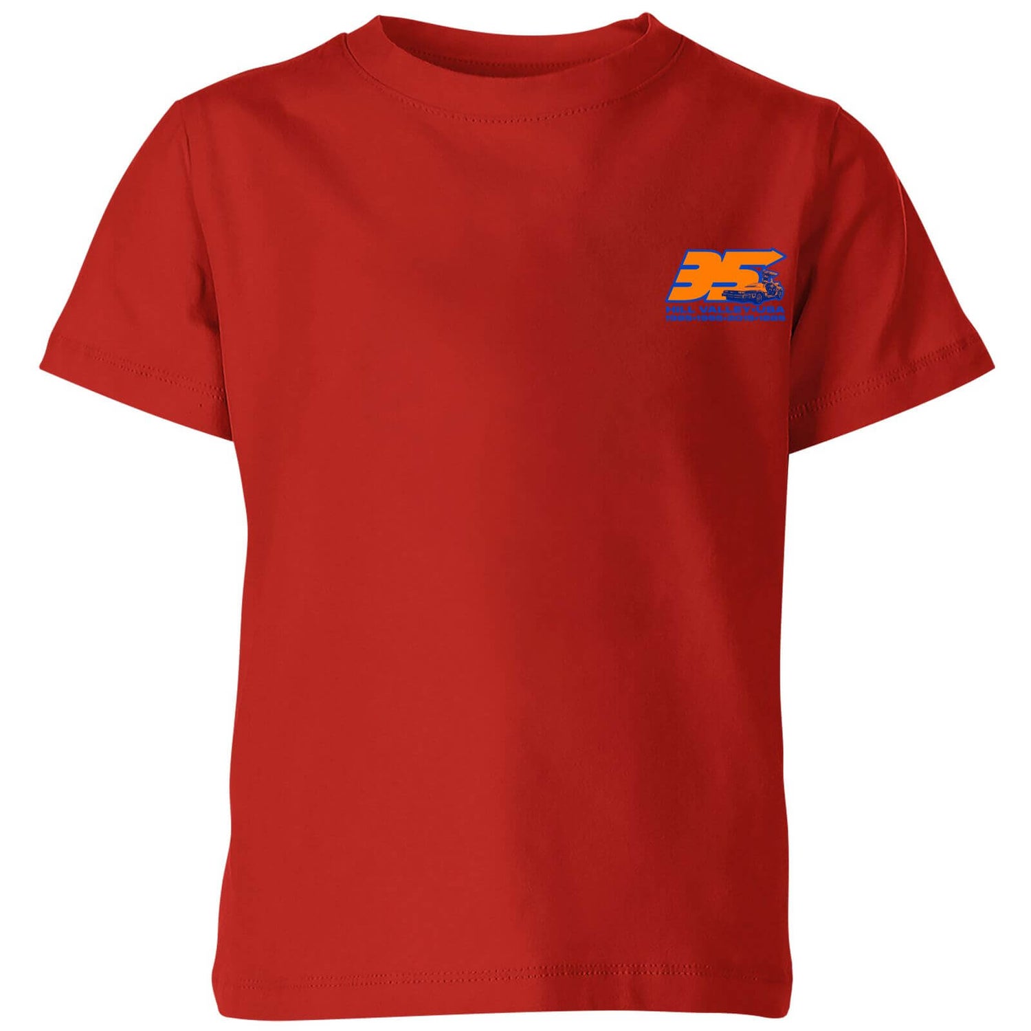 Back To The Future 35 Hill Valley Front Kids' T-Shirt - Red