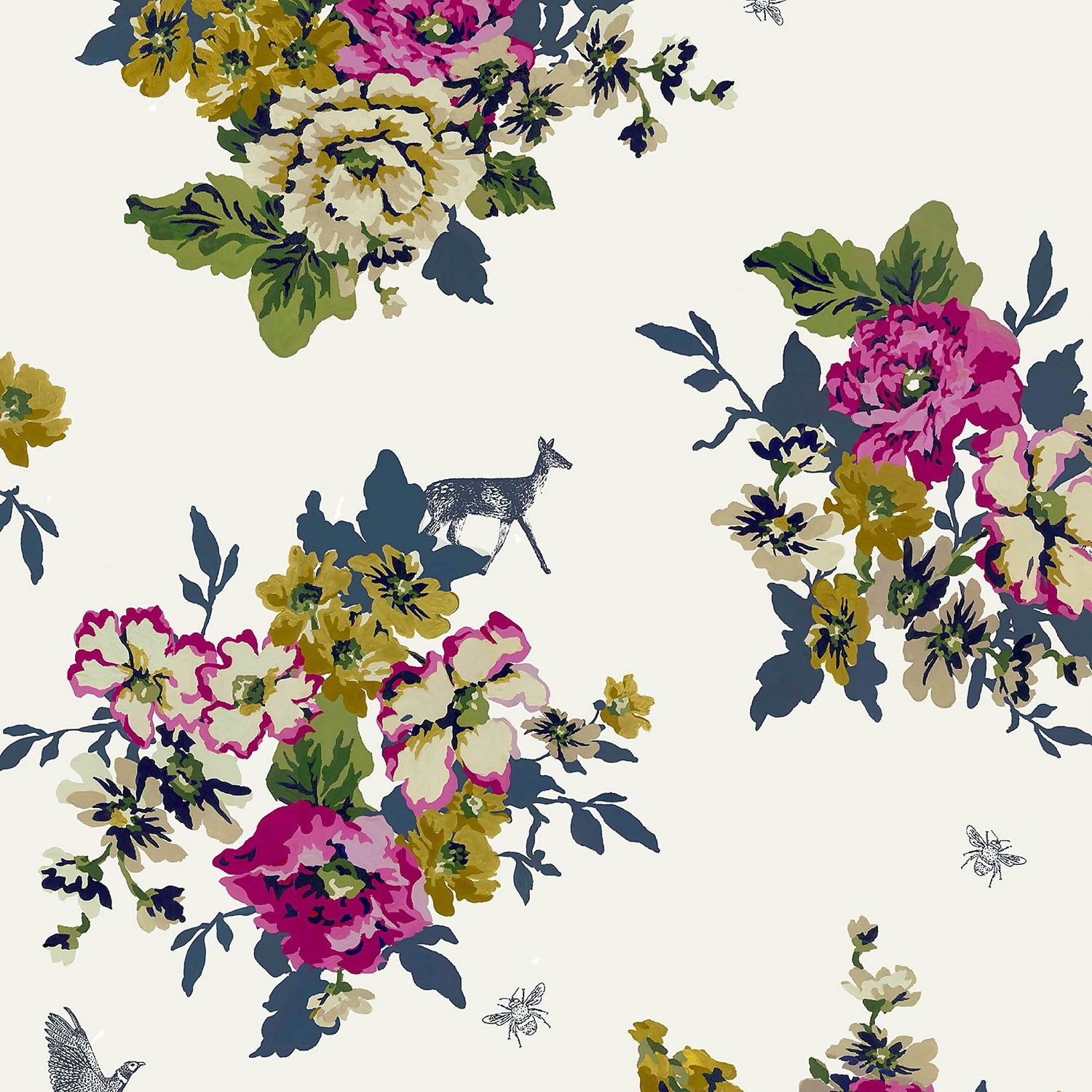 Joules black woodland floral clearance