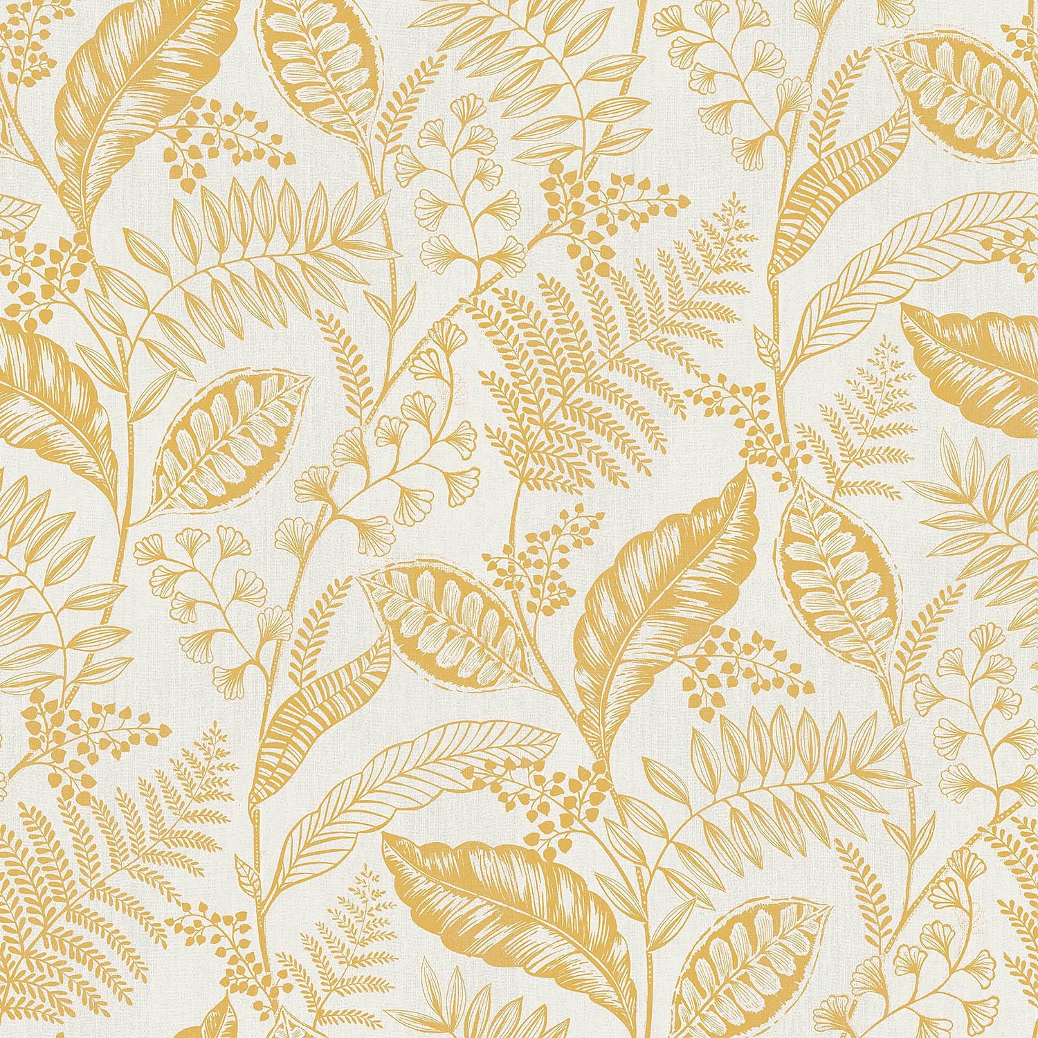 Rasch Jungle Leaf Yellow Ochre Wallpaper 215526 Wallpapers for sale -  Ramsdens Home Interiors