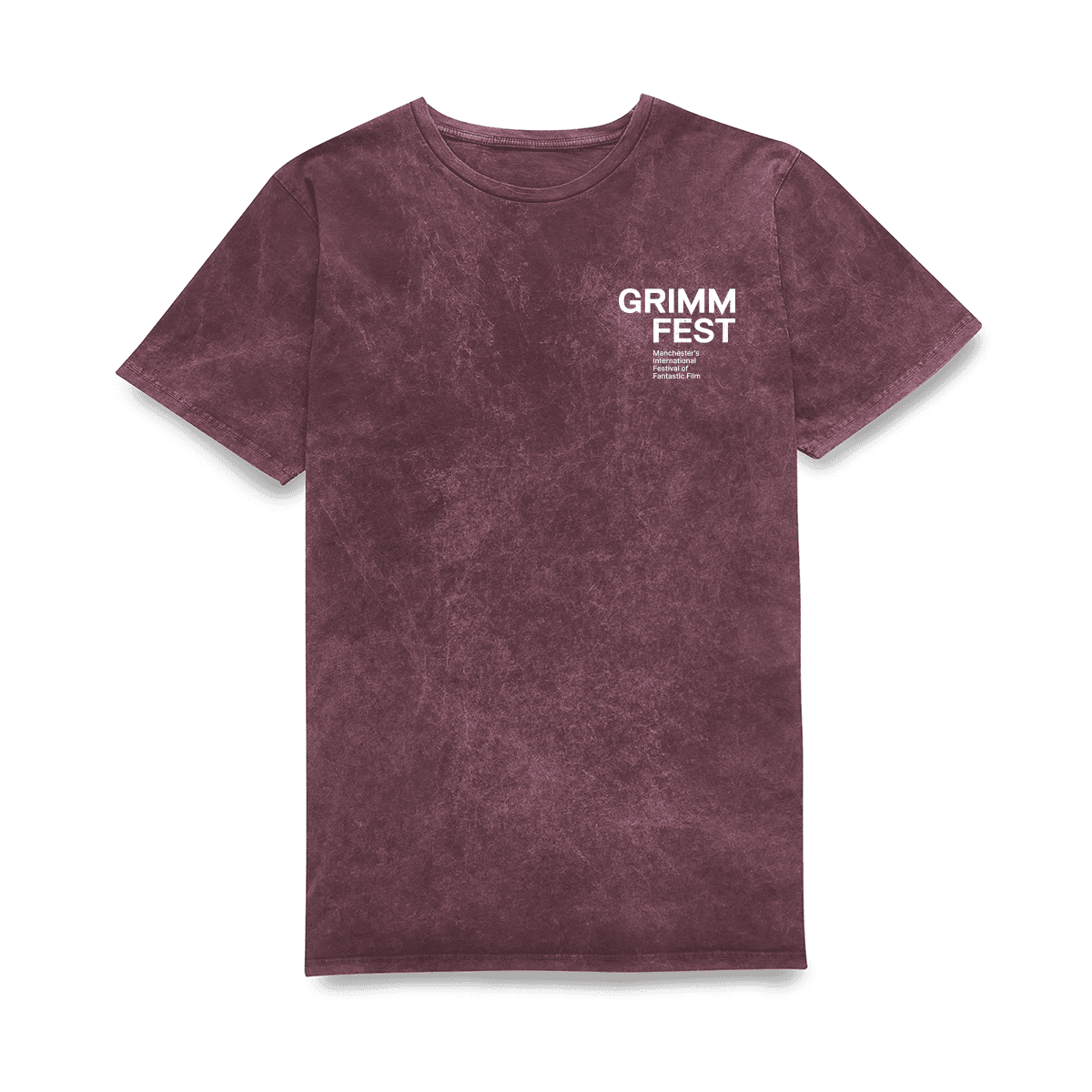 Grimmfest 2022 Logo Unisex T-Shirt - Burgundy Acid Wash