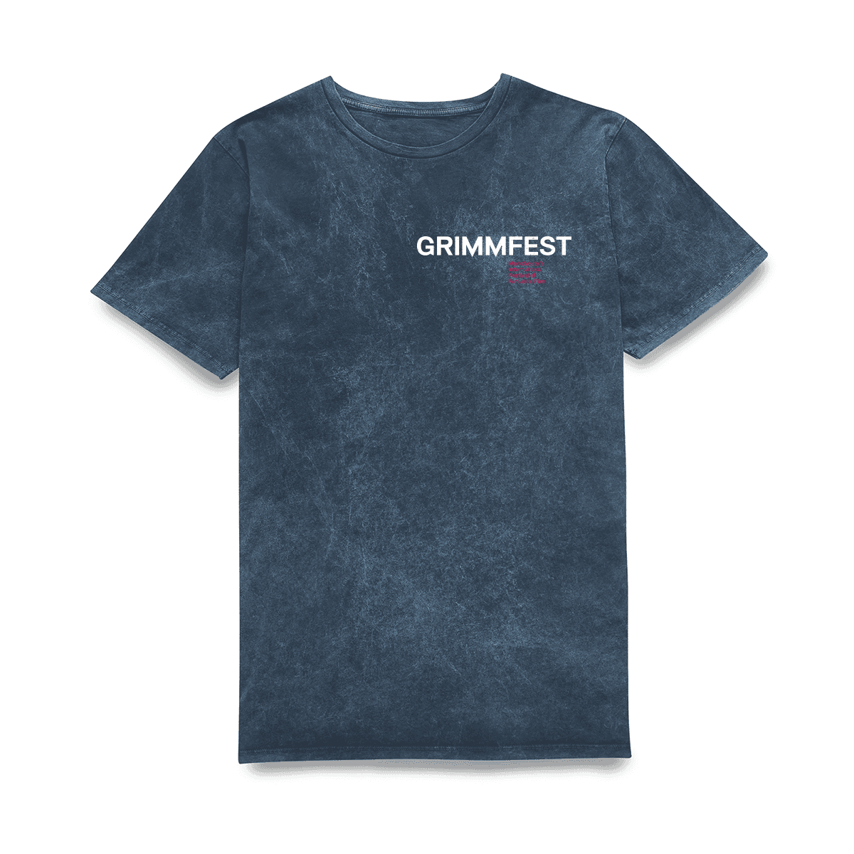 Grimmfest 2022 Logo Unisex T-Shirt - Navy Acid Wash