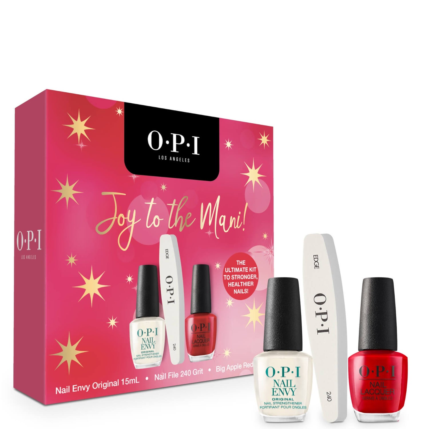 OPI Joy To The Mani! Duo (Nail Envy Original, Big Apple Red, 240 File) (Worth $62.90)