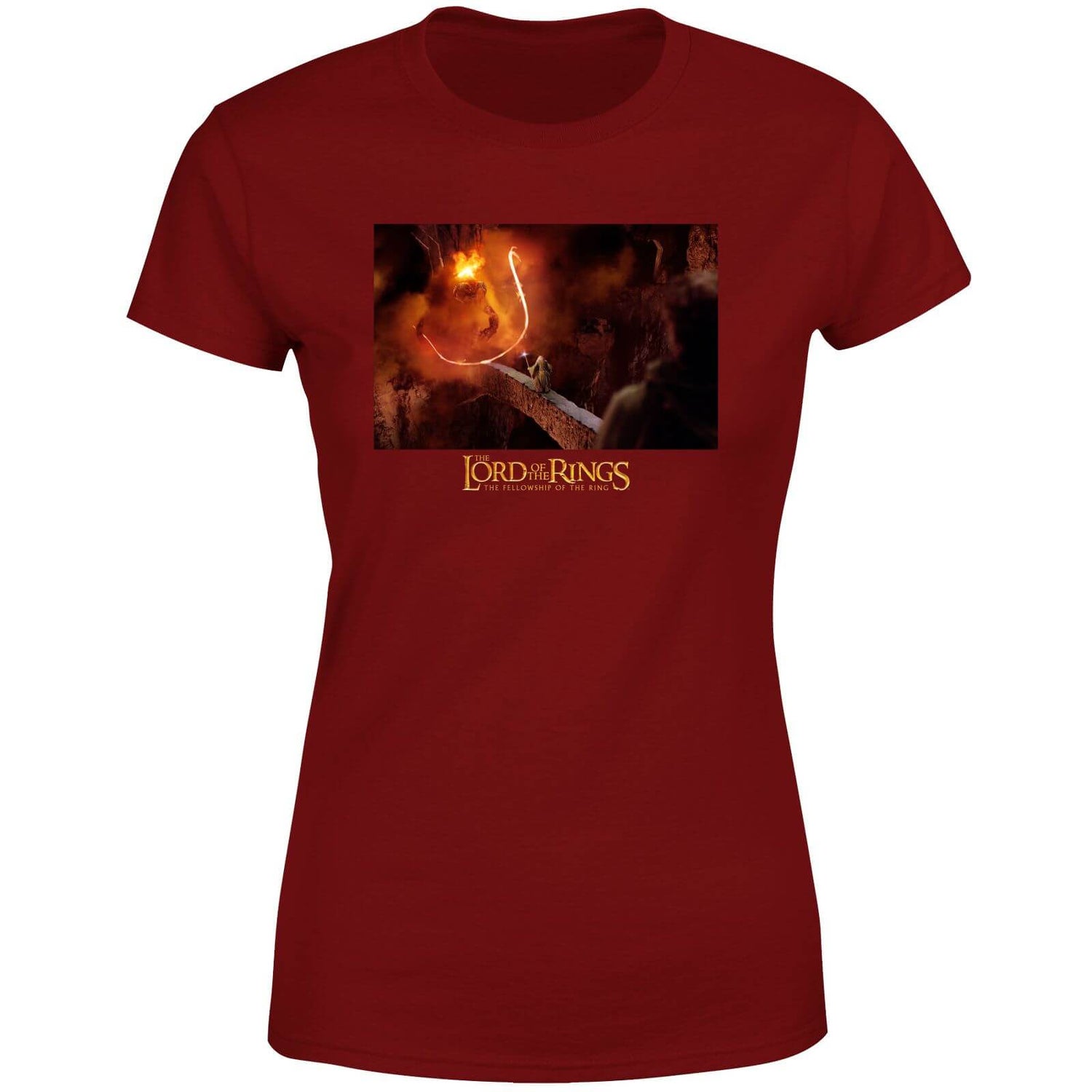 Lord Of The Rings You Shall Not Pass Women's T-Shirt - Burgundy
