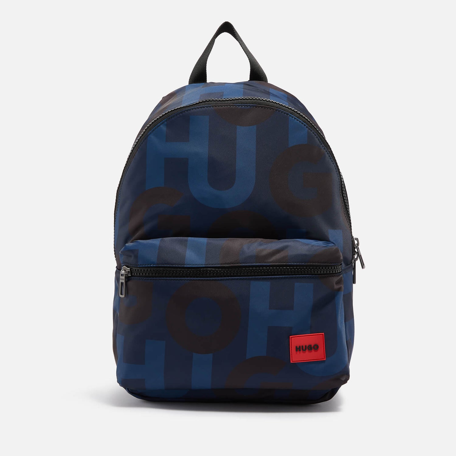 HUGO Ethon Logo-Patched Monogrammed Shell Backpack