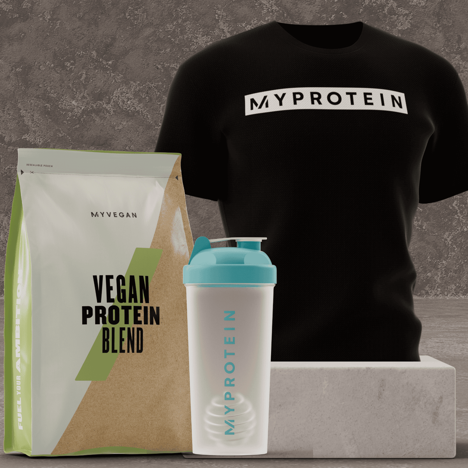 Vegan Protein Starter Pack - Black T-Shirt - XS - Chocolate