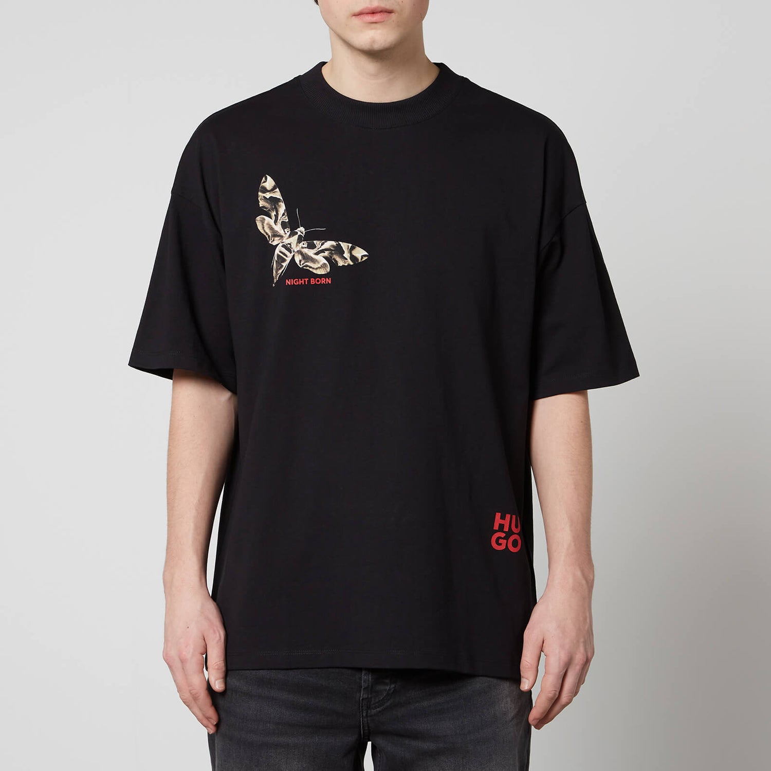 HUGO Dardtop Printed Cotton-Jersey T-Shirt - M