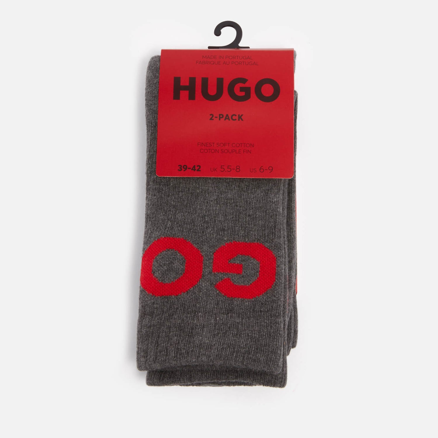 HUGO Bodywear Icon Two-Pack Cotton-Blend Socks - EU 39/EU 42