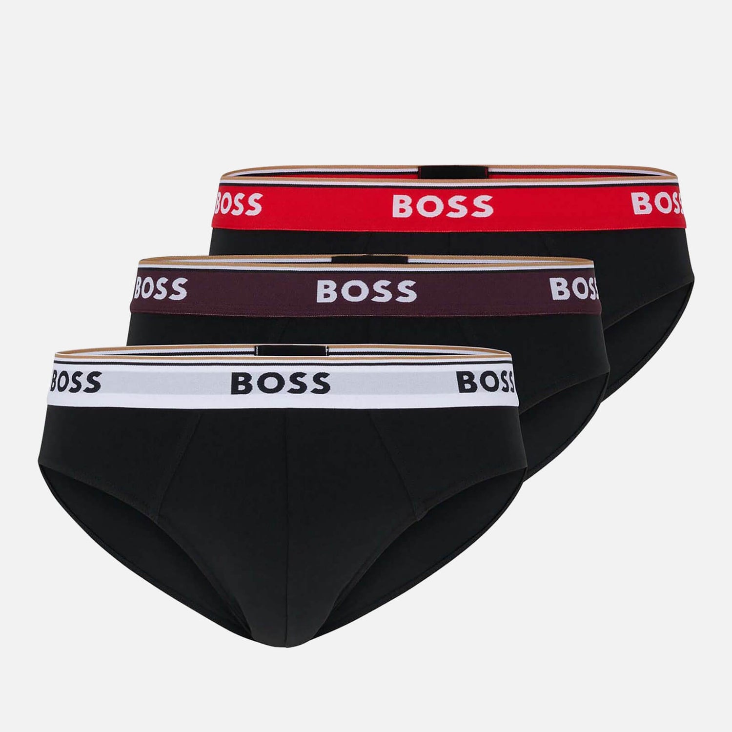BOSS Bodywear Three-Pack Stretch-Cotton Briefs - S