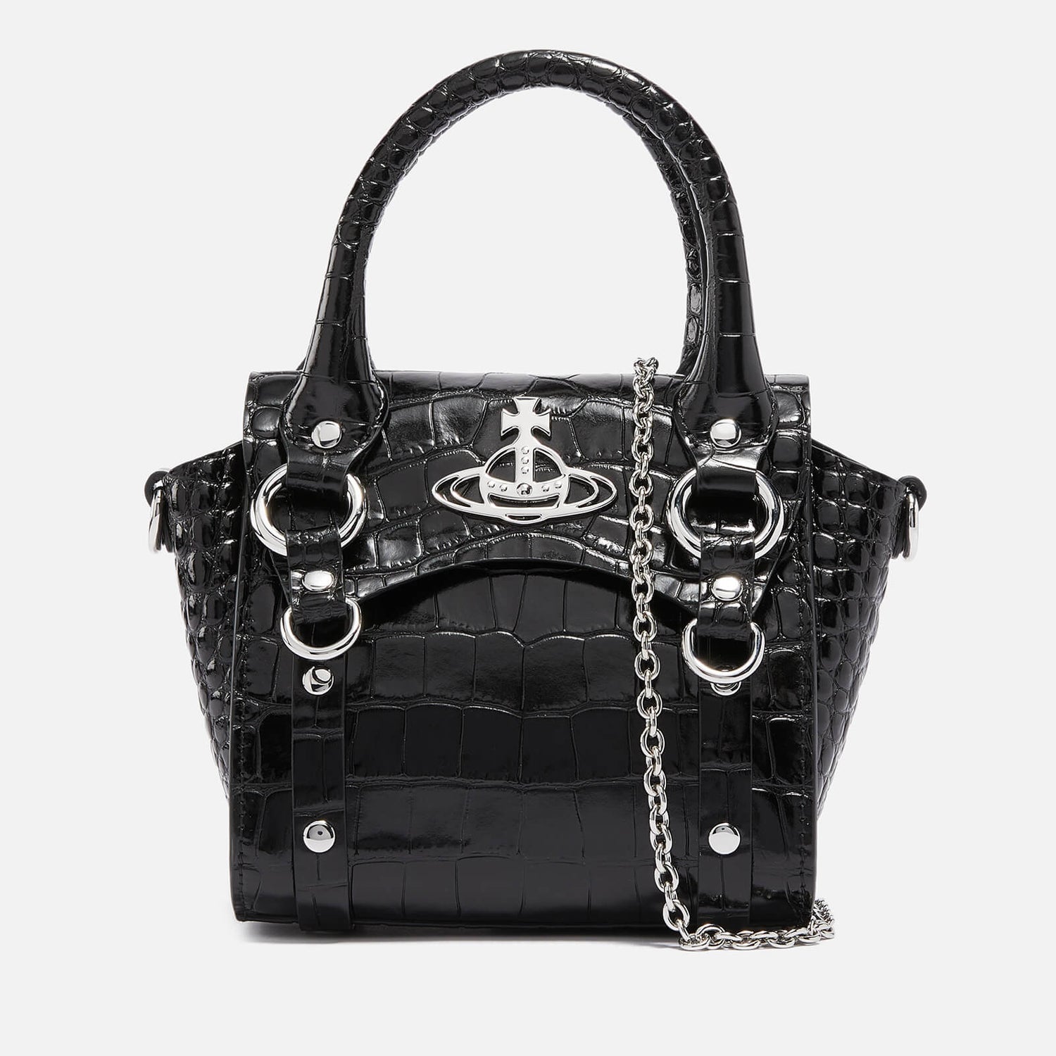 Vivienne Westwood Betty Mini Croc-Style Leather Handbag