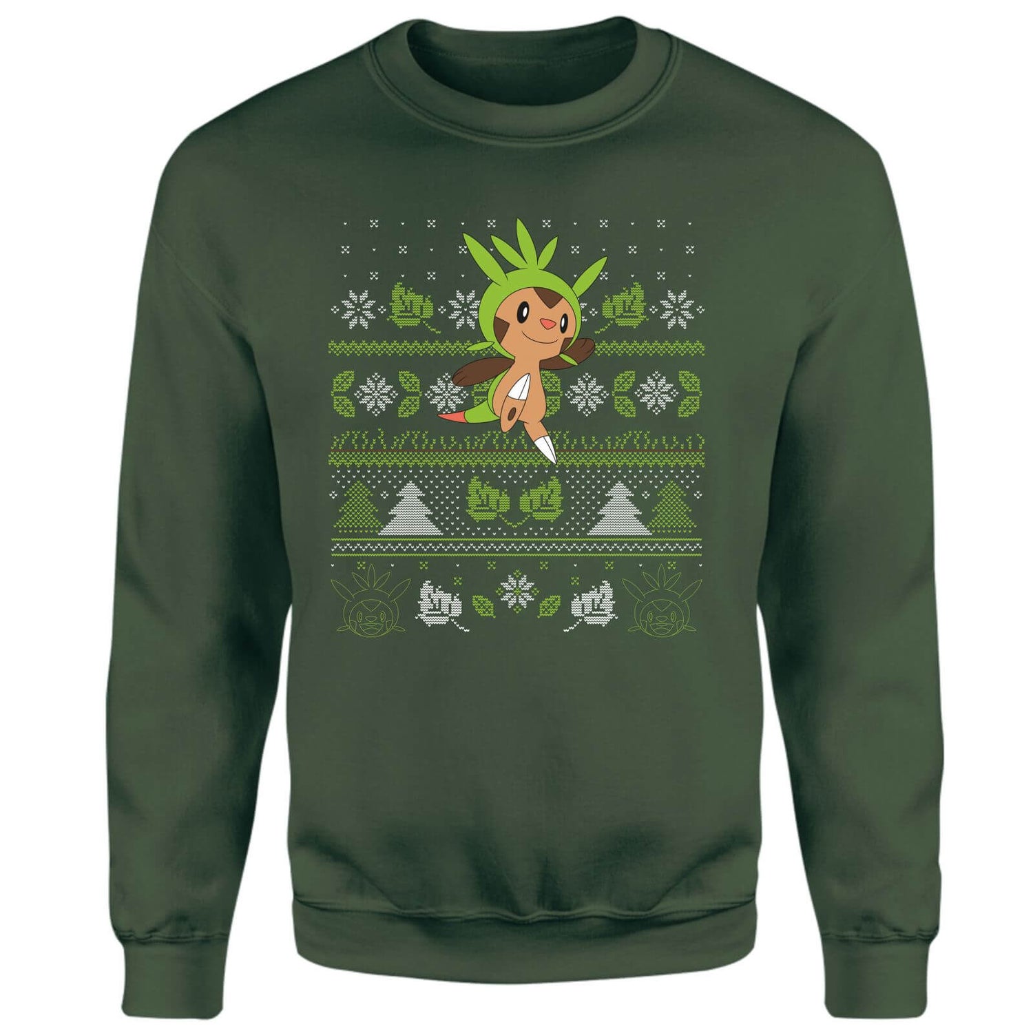 Pokemon Chespin Christmas Christmas Jumper - Green