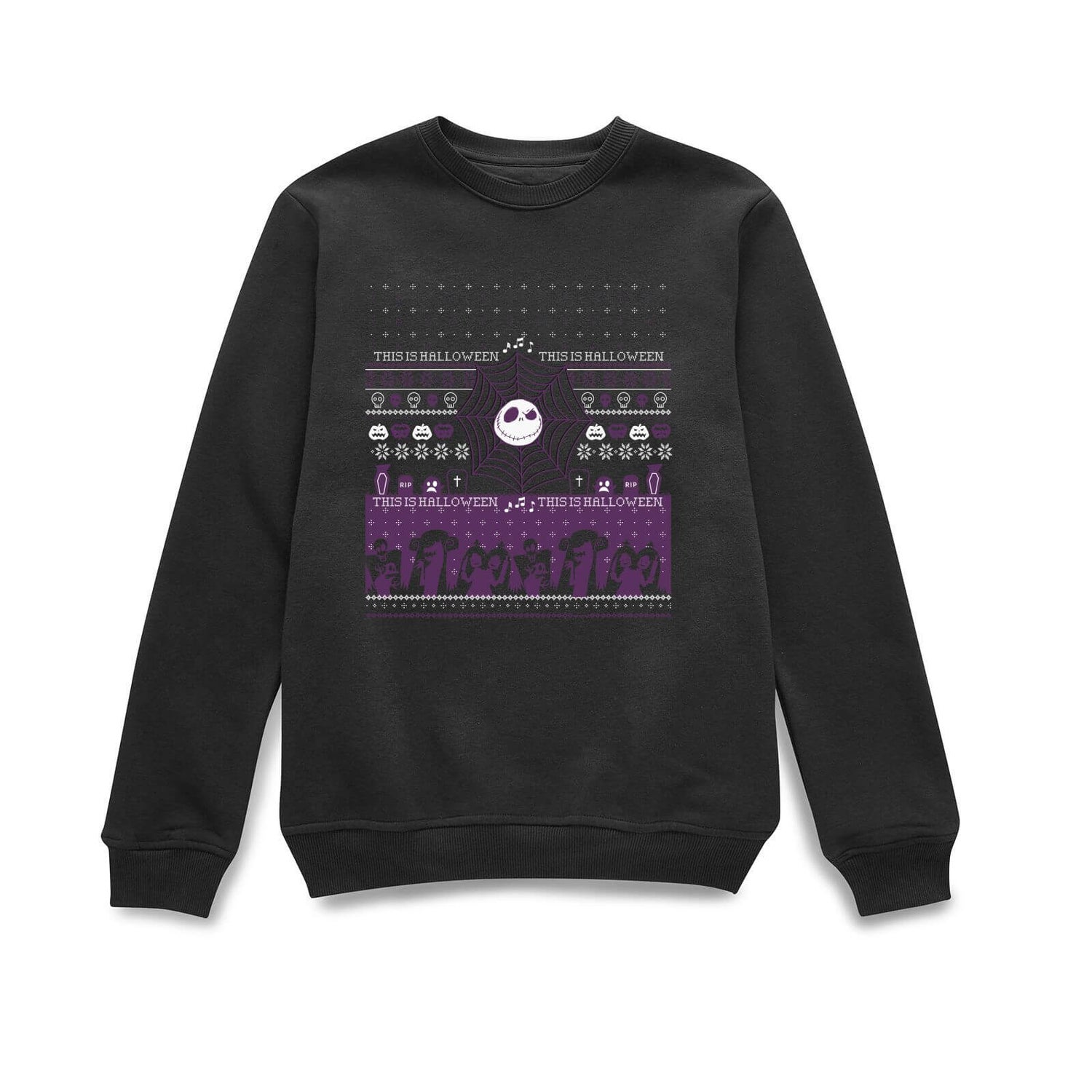 Disney This Is Halloween Christmas Jumper - Black