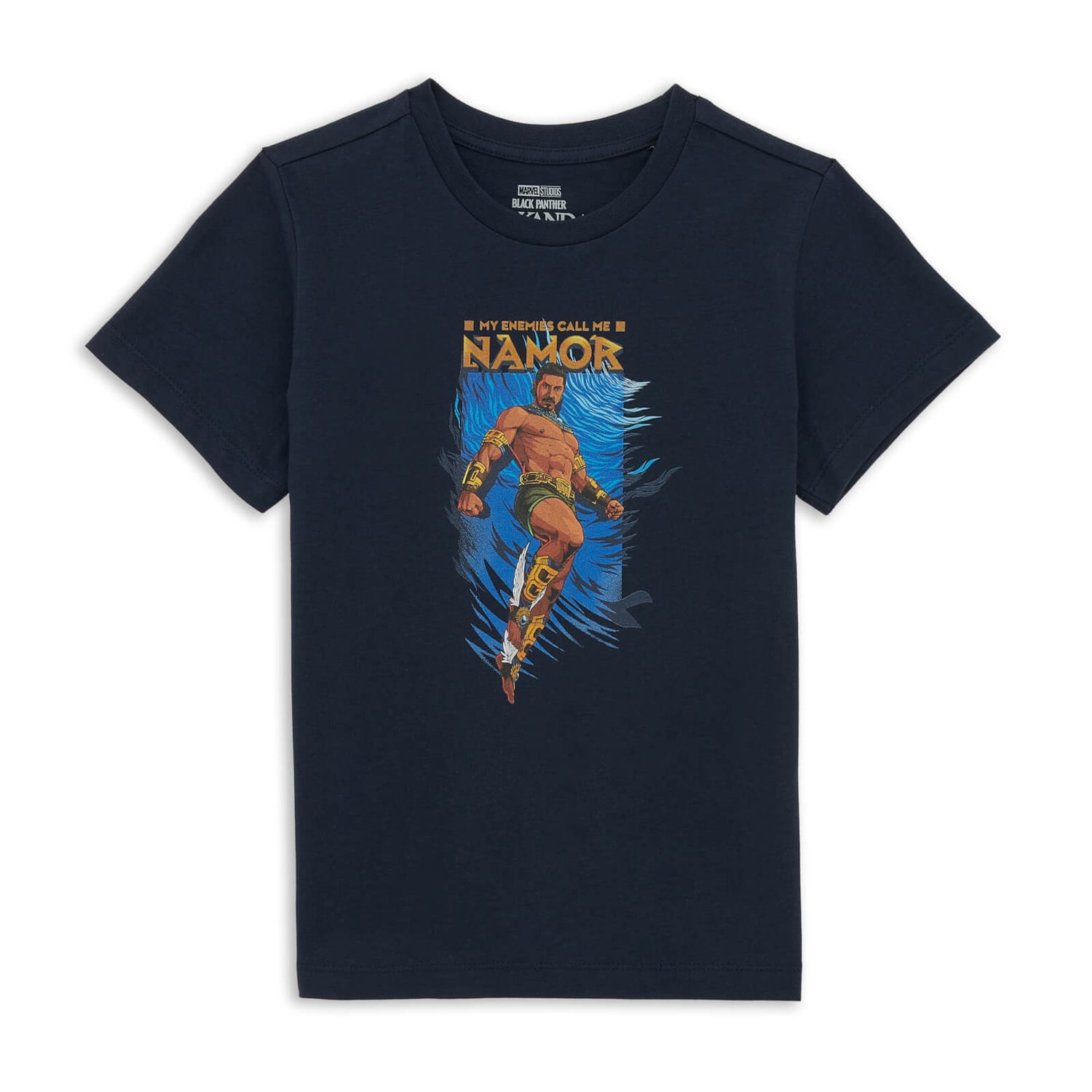 Wakanda Forever Namor Kids' T-Shirt - Navy