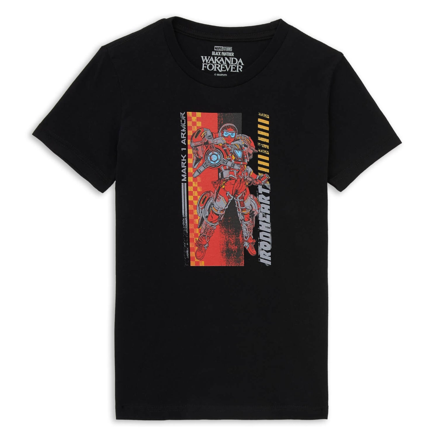 Wakanda Forever Iron Heart Mark 1 Armor Kinder T-Shirt - Schwarz