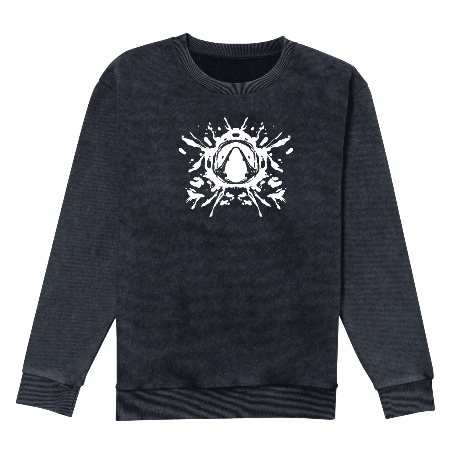 BORDERLANDS Rorschach Sweatshirt - Black Acid Wash