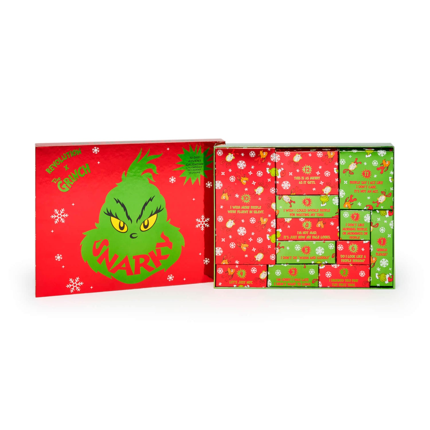 The Grinch x Revolution 12 Days Advent | Revolution Beauty The Grinch x Revolution 12 Days Advent | Revolution Beauty