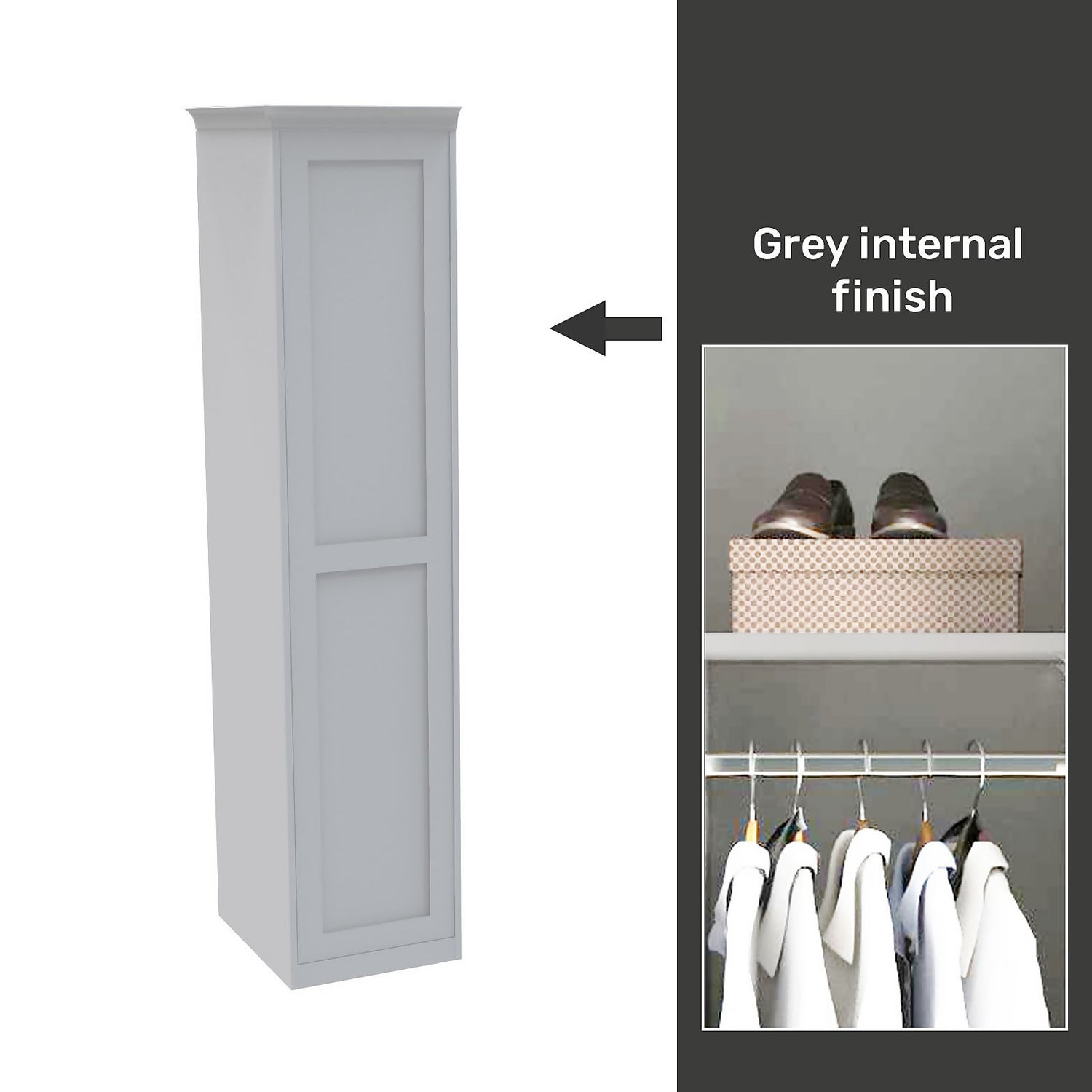 Homebase hotsell single wardrobe