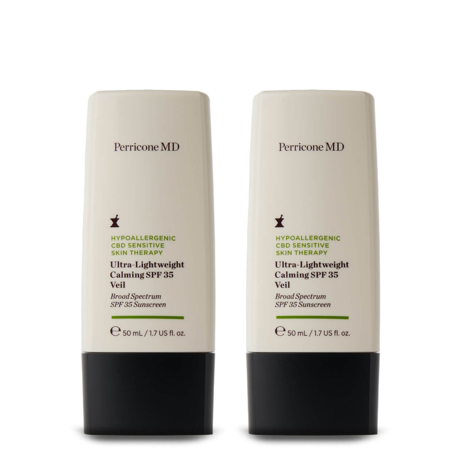 Hypoallergenic CBD Sensitive Skin Therapy Ultra-Lightweight Calming SPF 35 Veil Duo