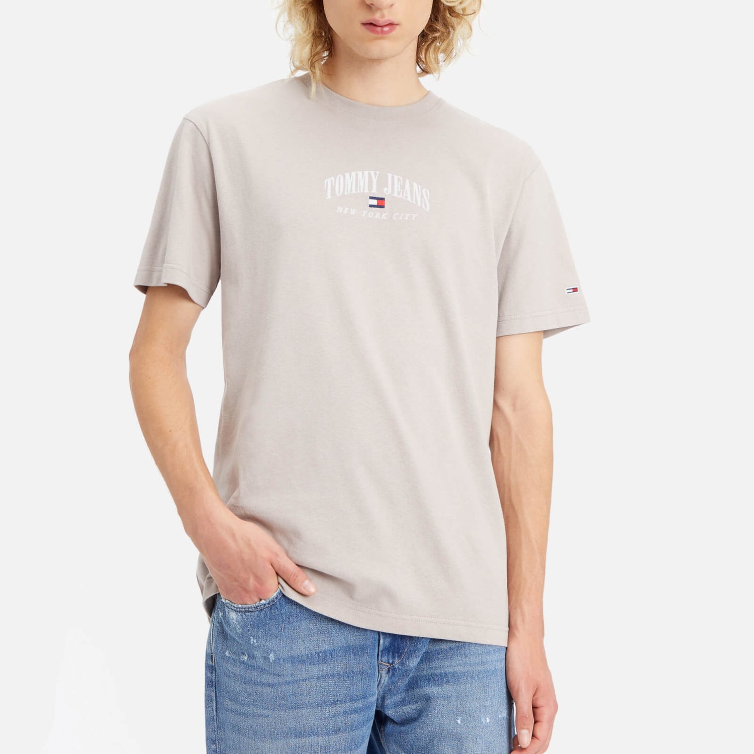 Tommy Jeans Logo-Embroidered Organic Cotton Varsity T-Shirt