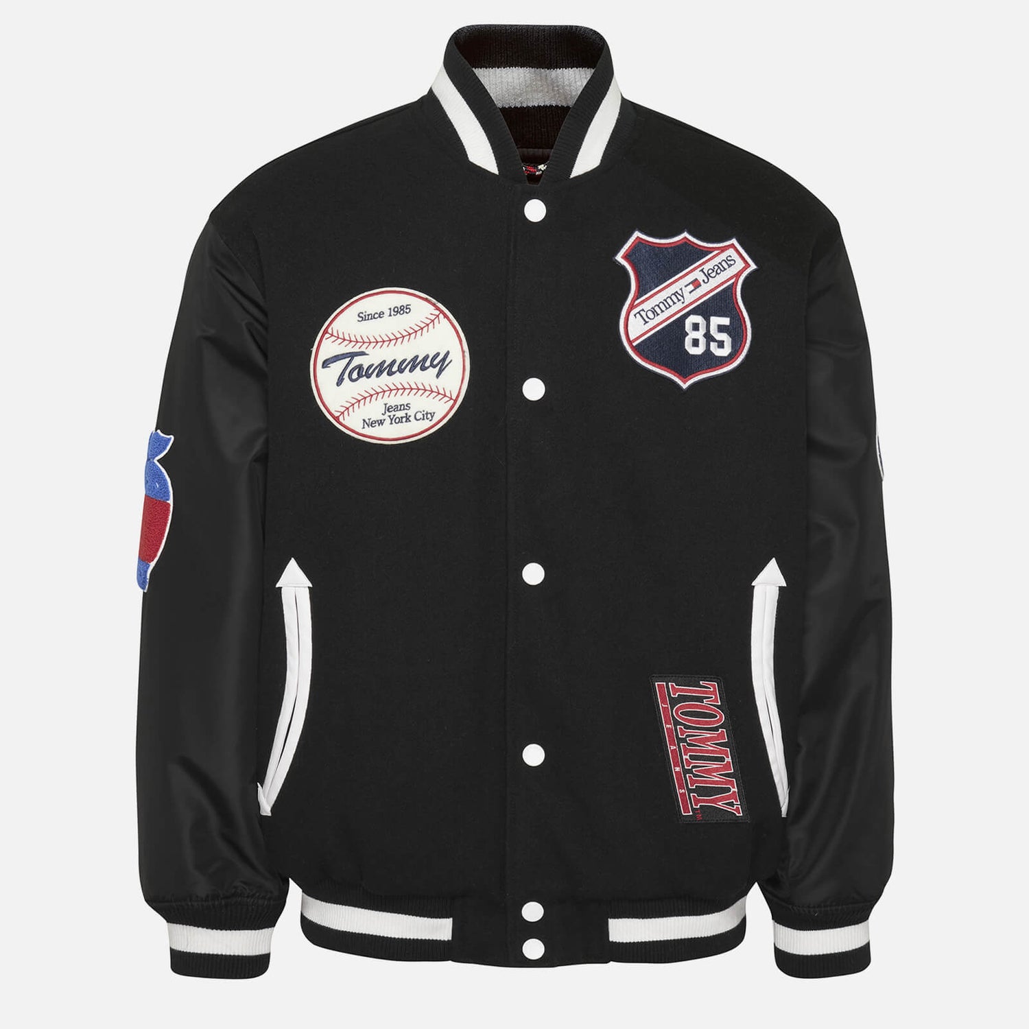 Tommy Jeans Logo Jersey Letterman Jacket - M